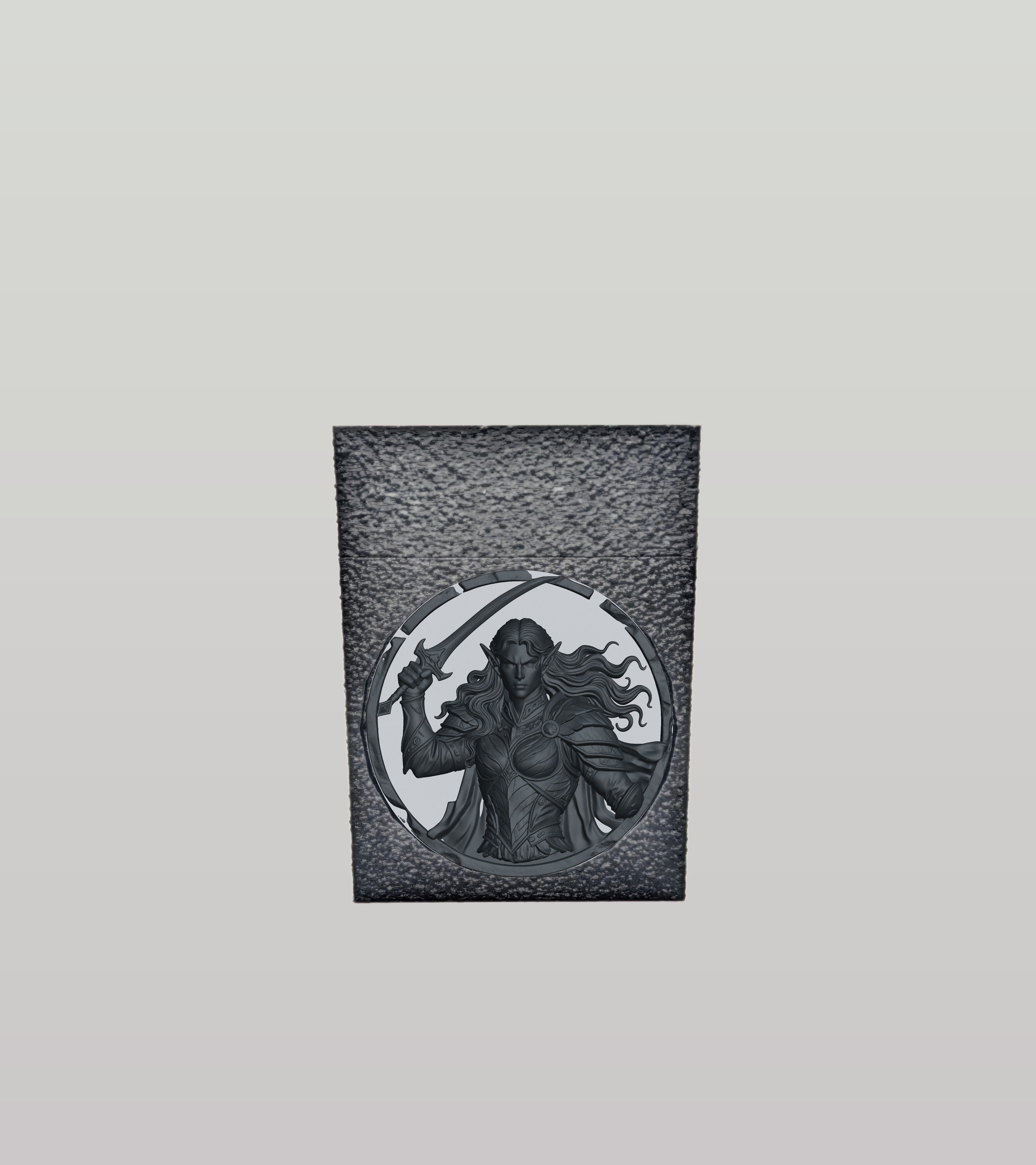 Elvish Warrior Card Box — Black