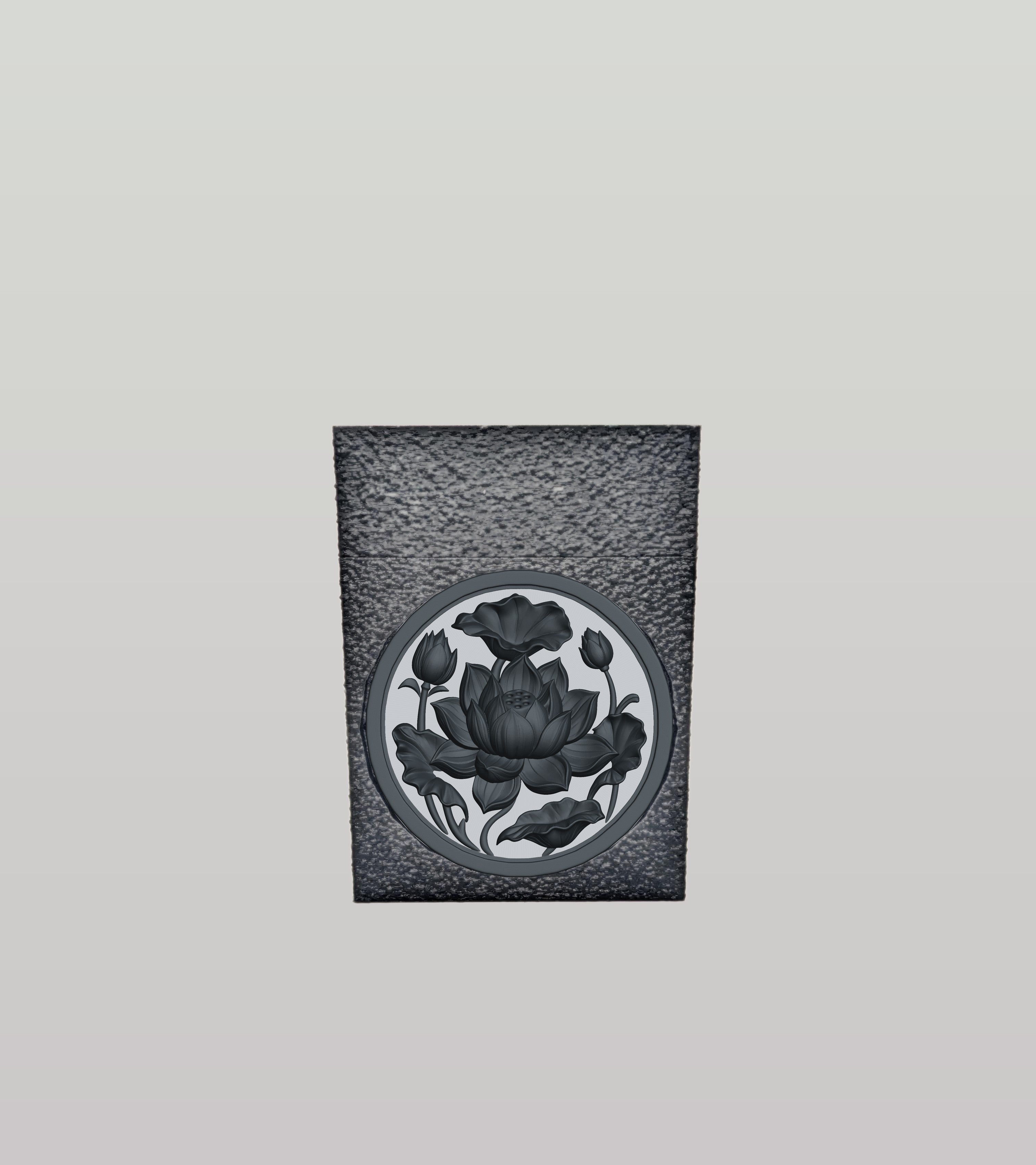 Lotus Card Box — Black