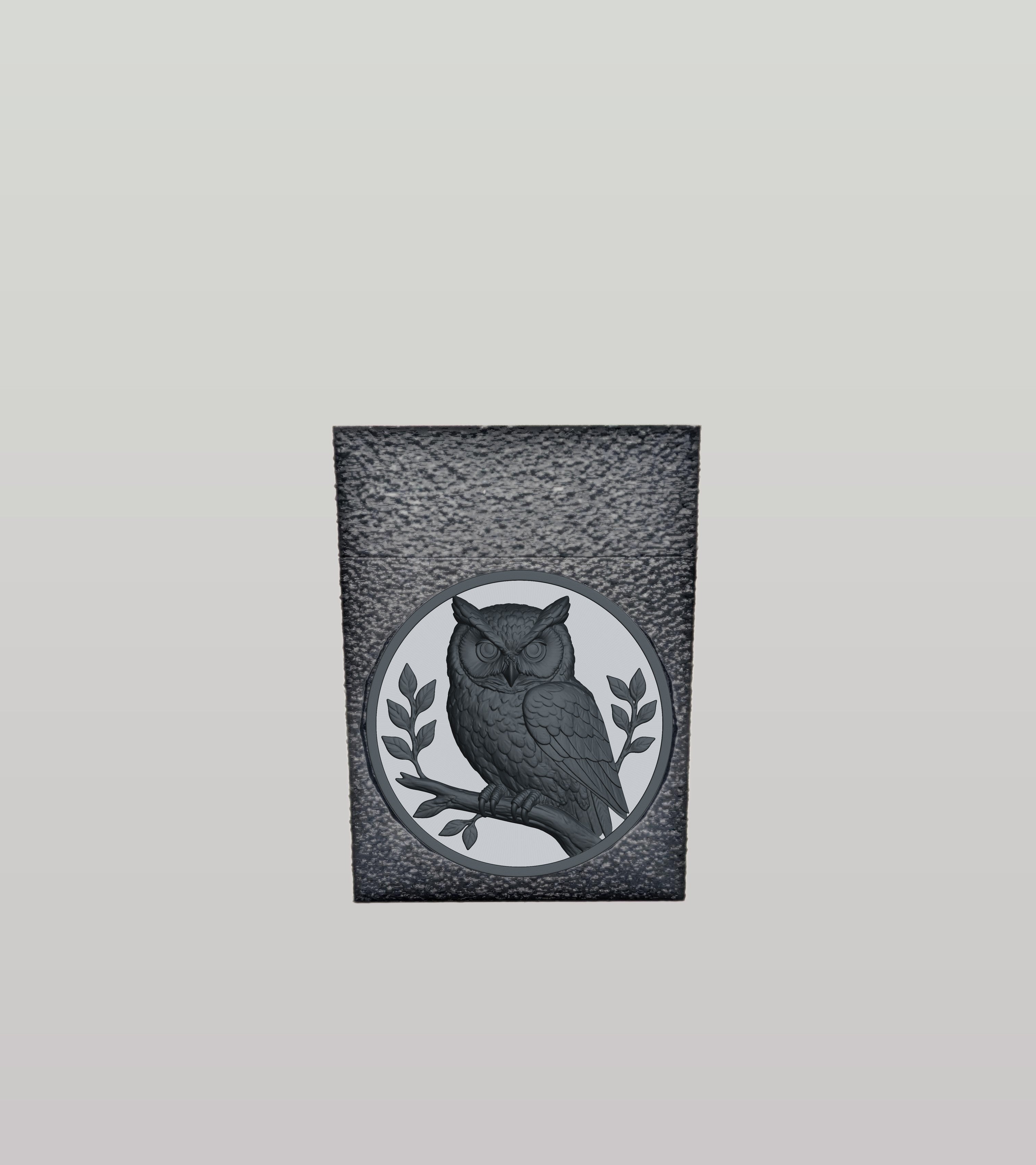 Owl Card Box — Black