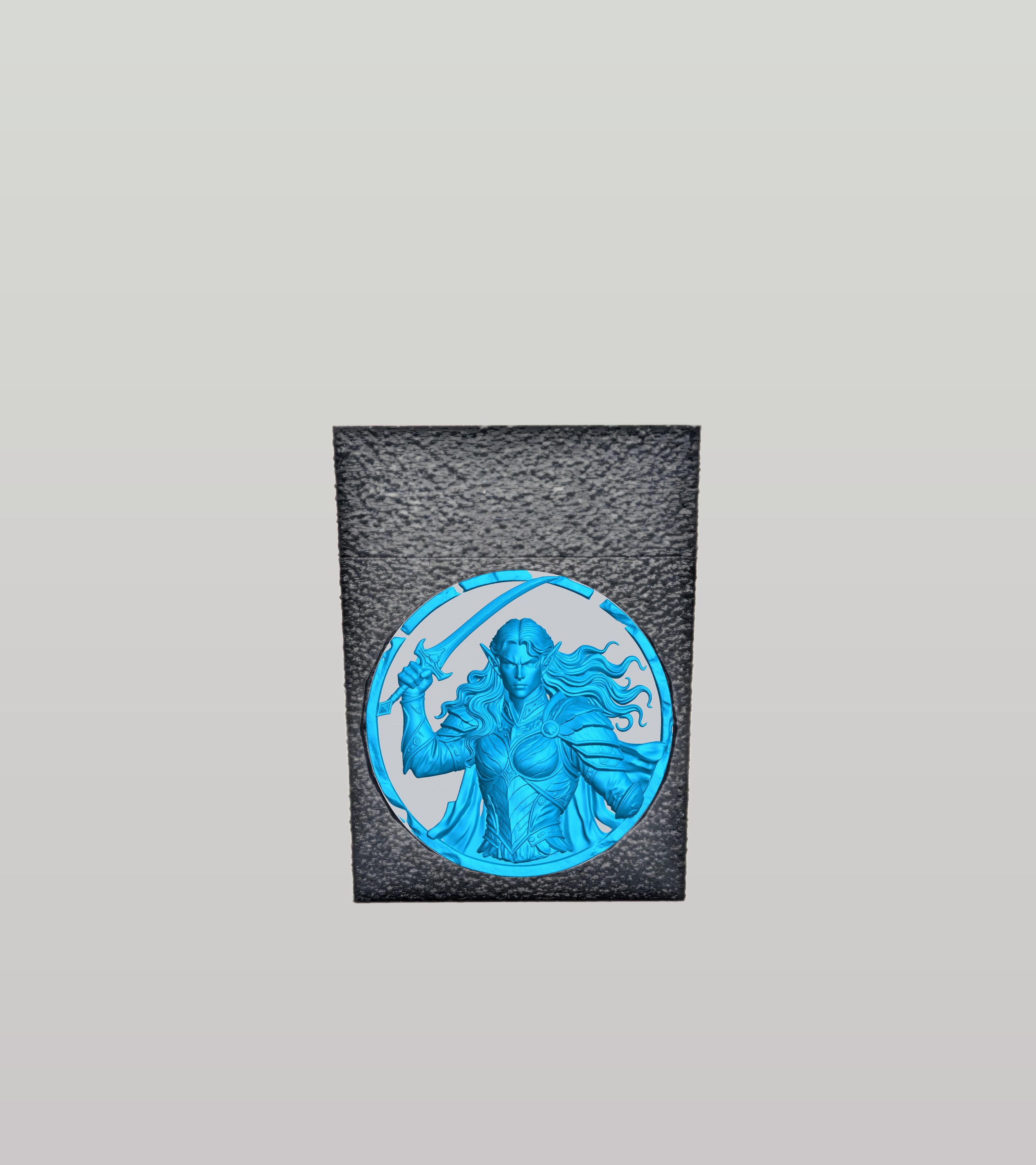 Elvish Warrior Card Box — Black