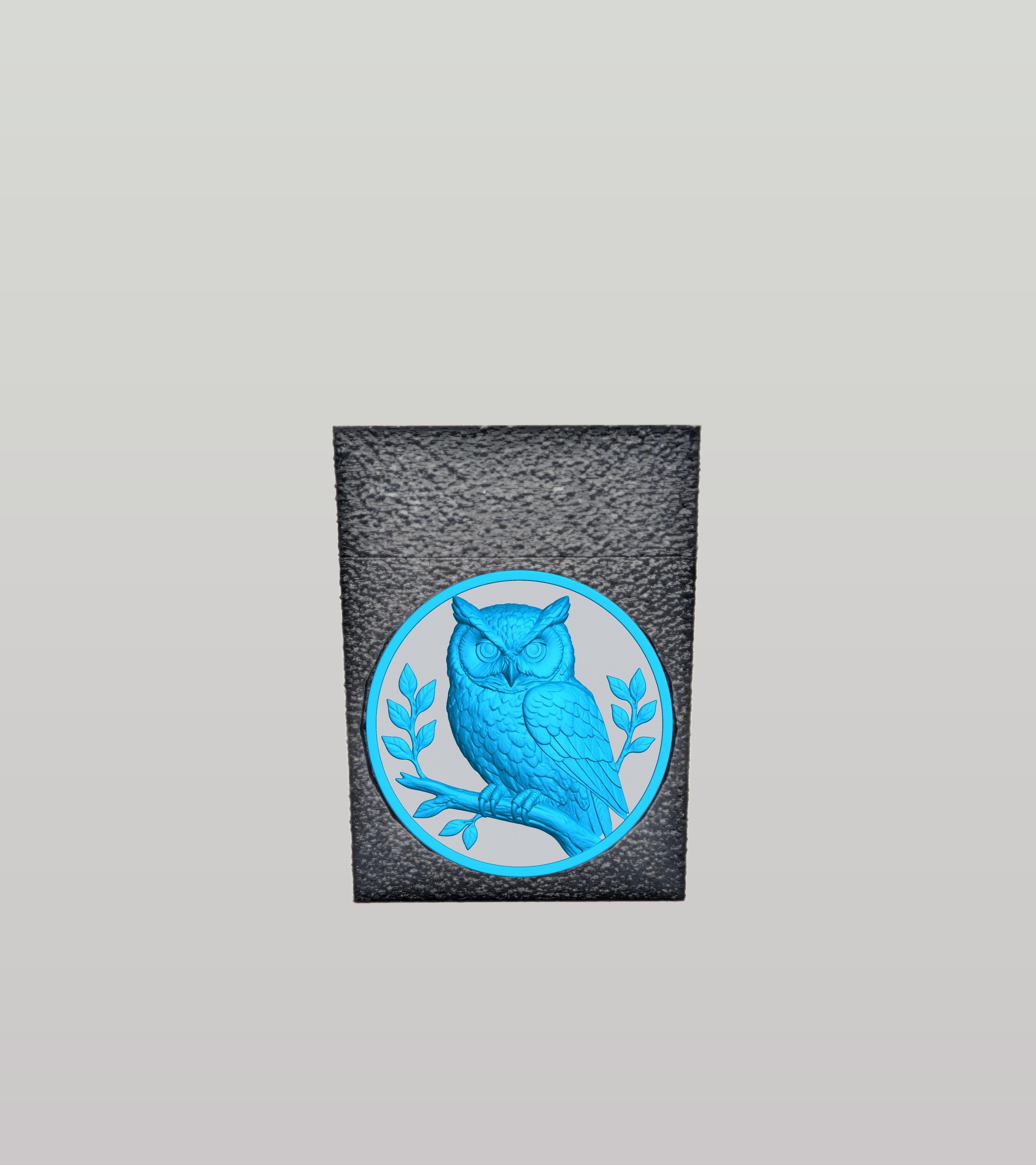 Owl Card Box — Black