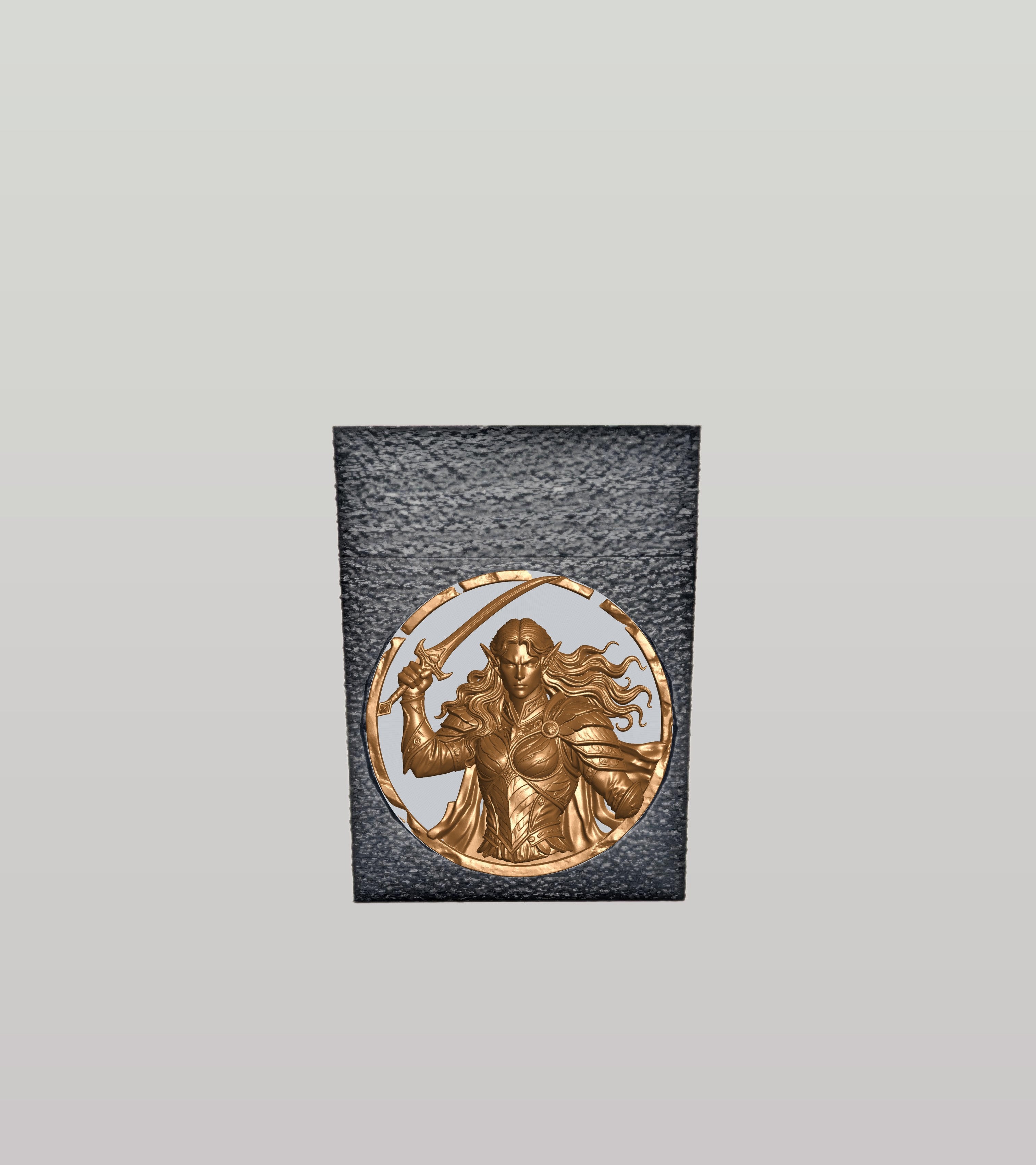 Elvish Warrior Card Box — Black