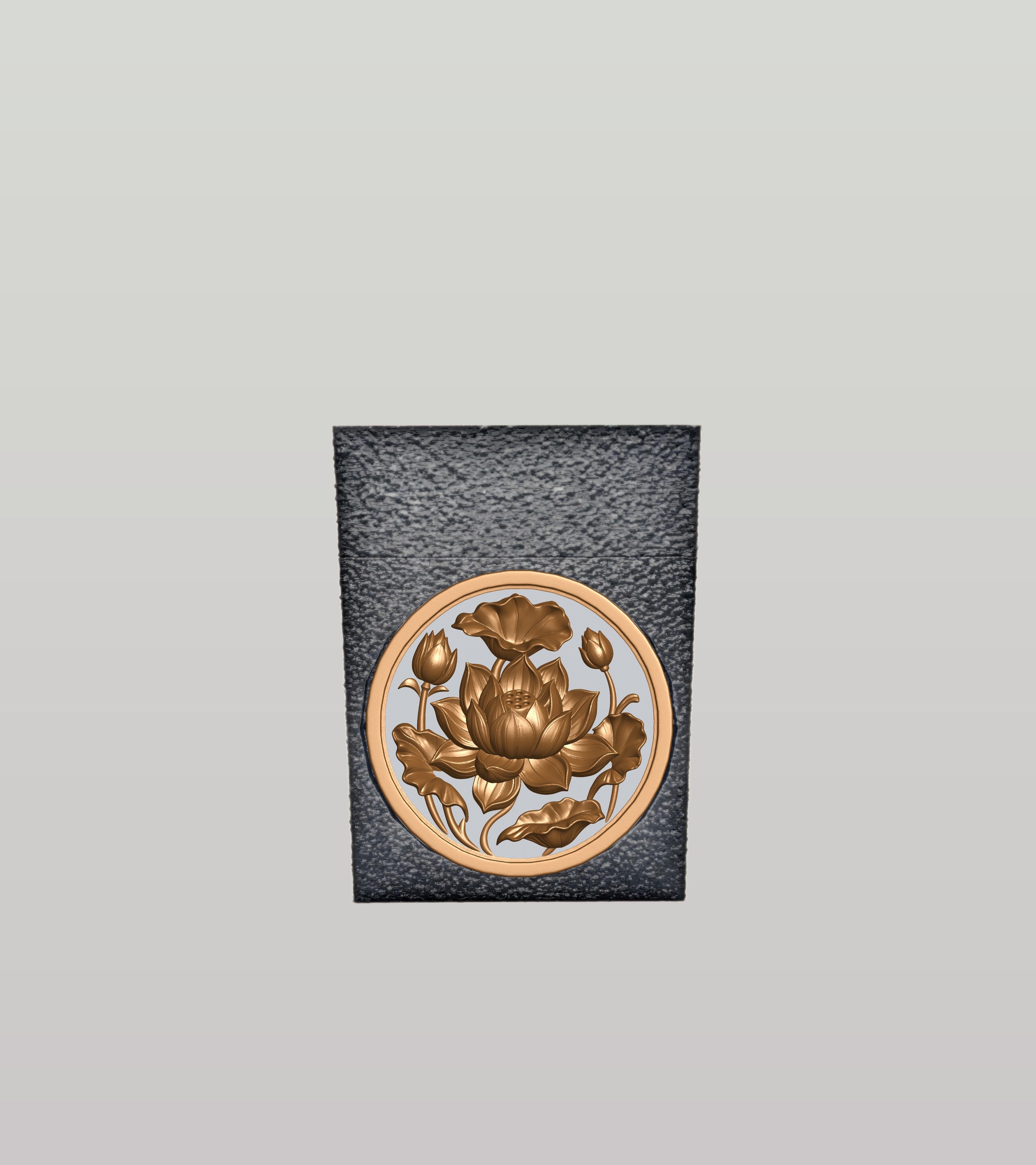 Lotus Card Box — Black