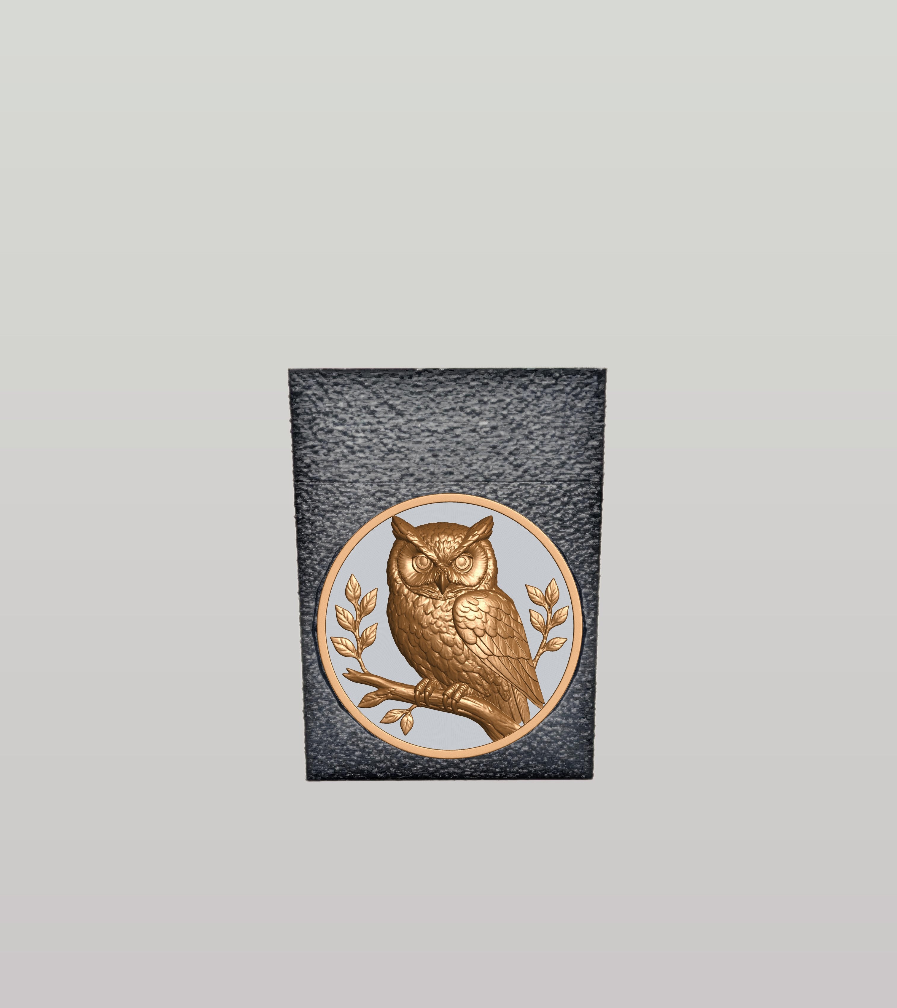 Owl Card Box — Black