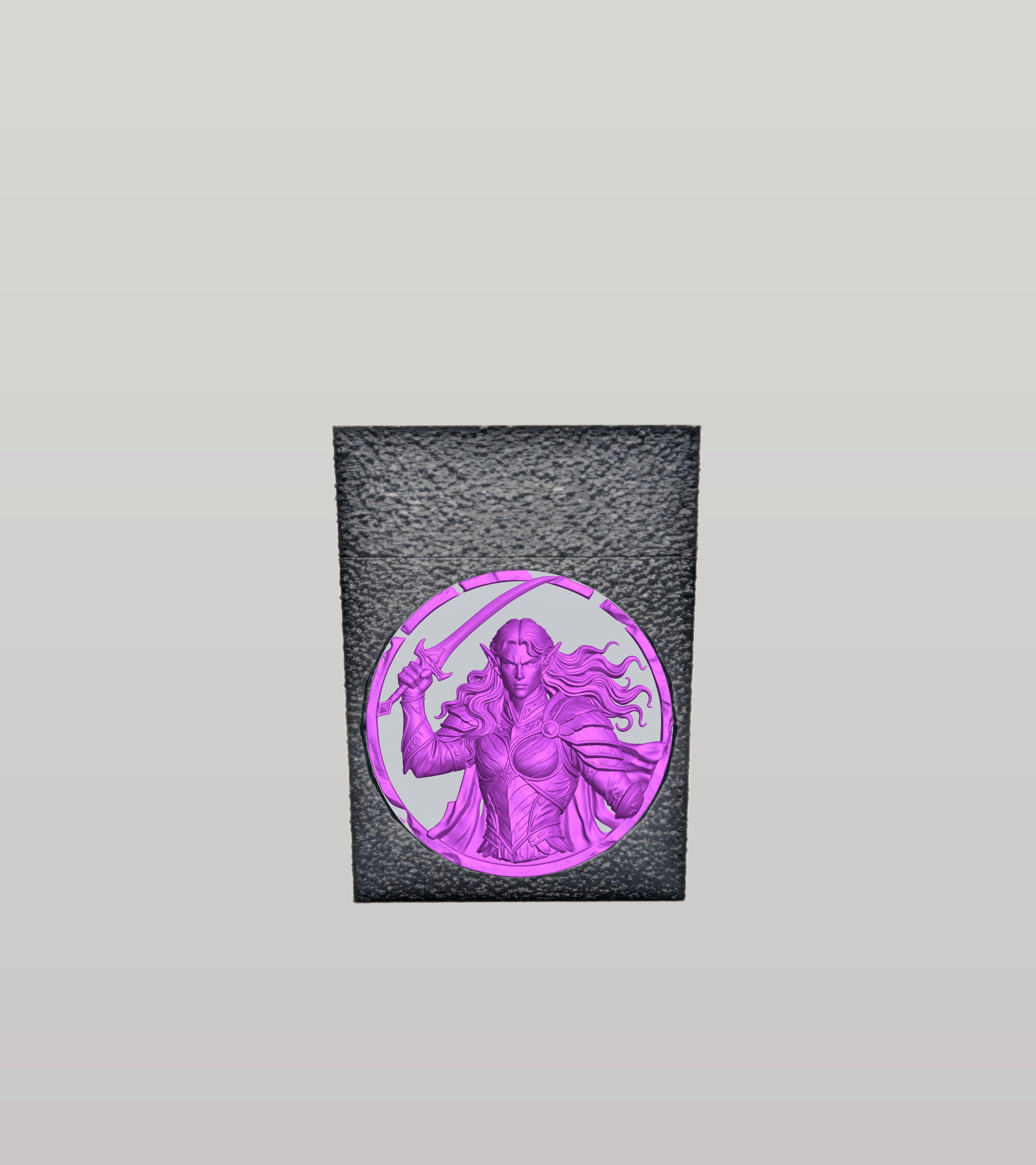 Elvish Warrior Card Box — Black