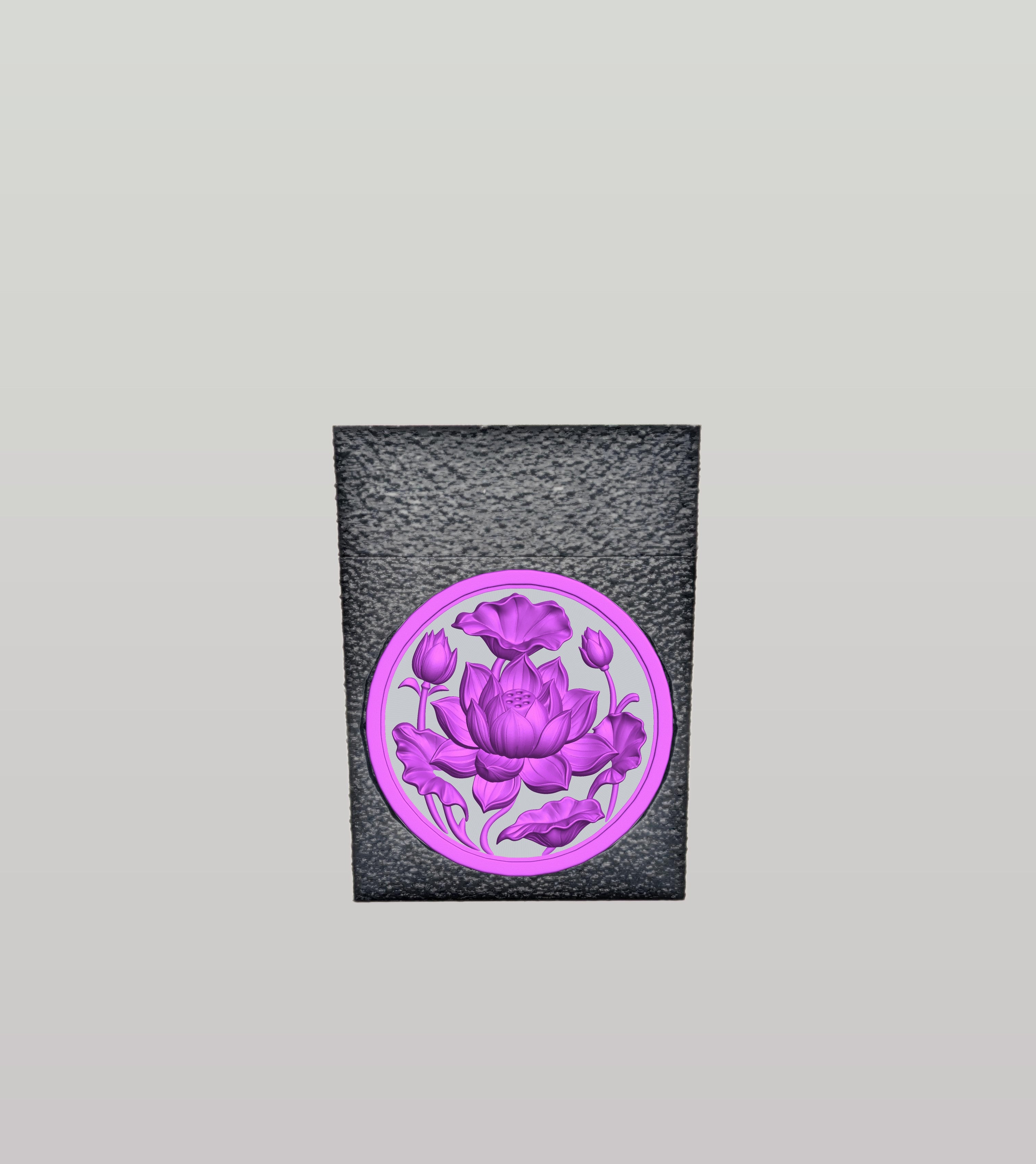 Lotus Card Box — Black