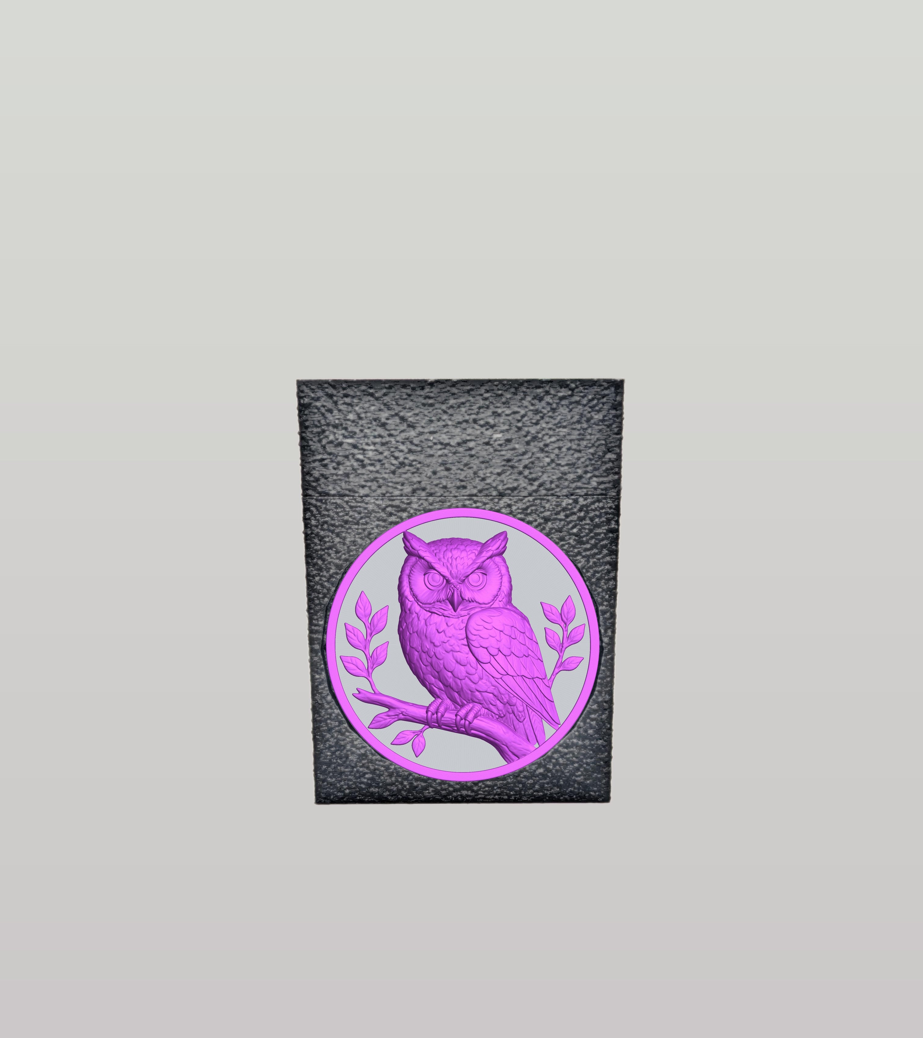 Owl Card Box — Black