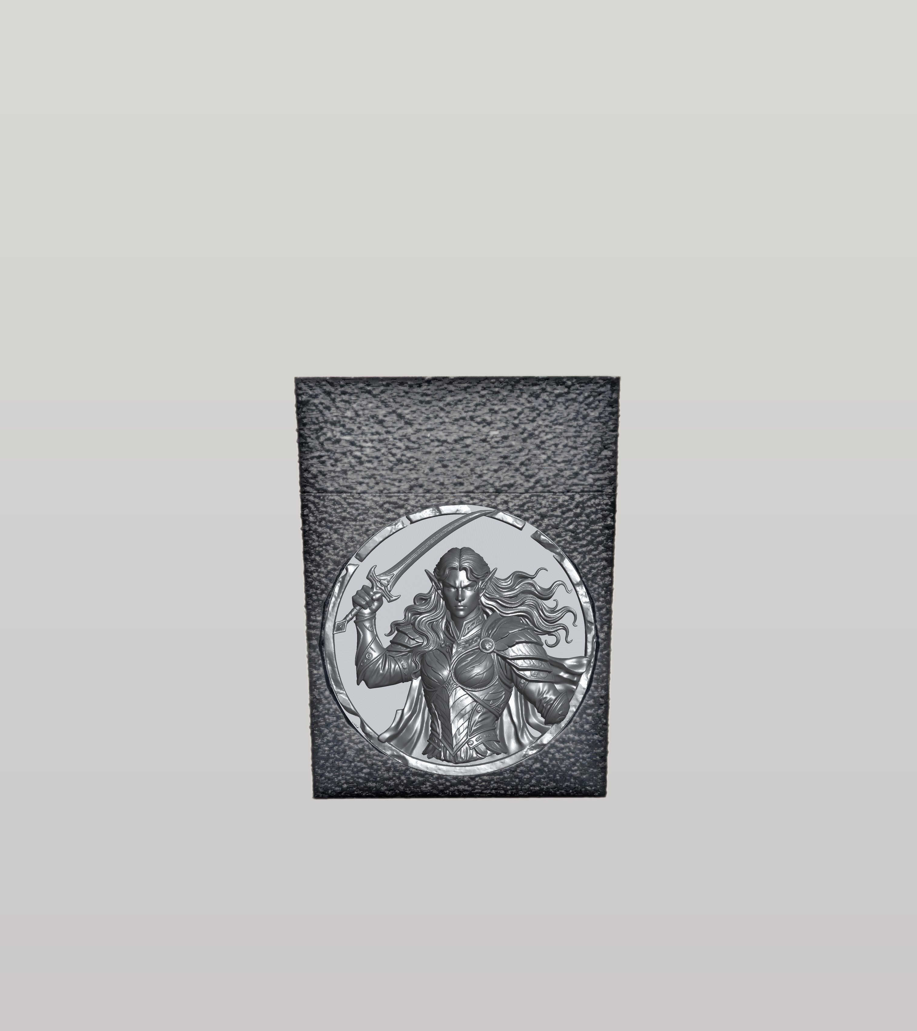 Elvish Warrior Card Box — Black