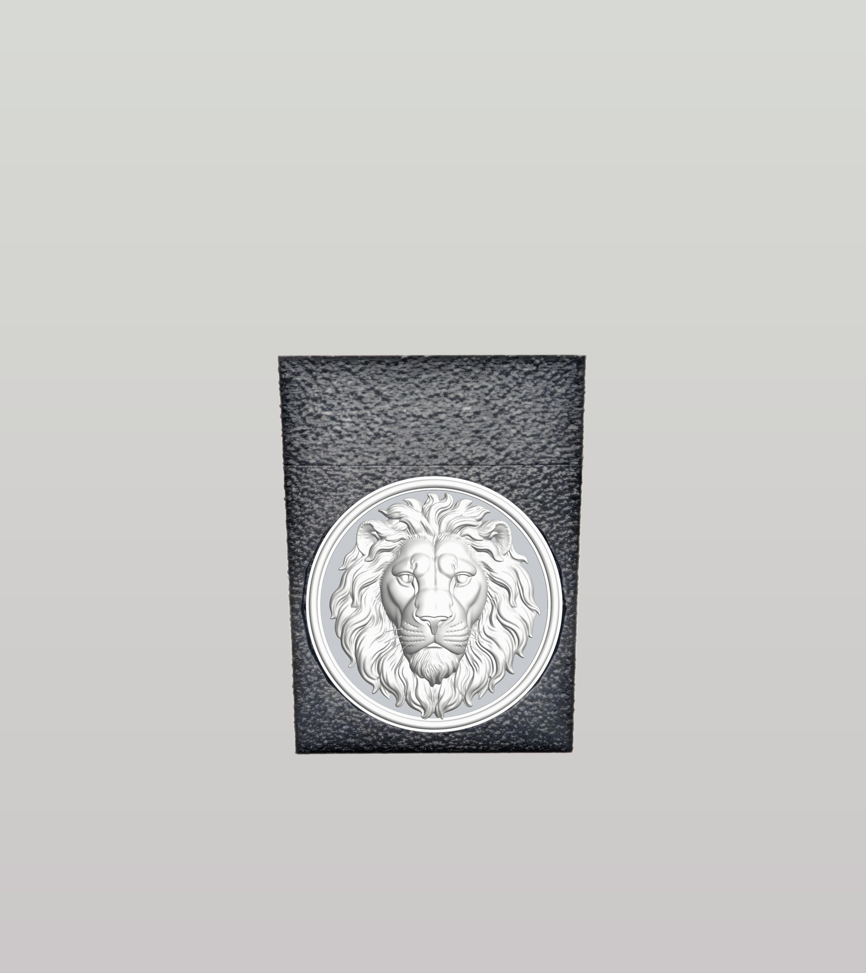Lion Card Box — Black