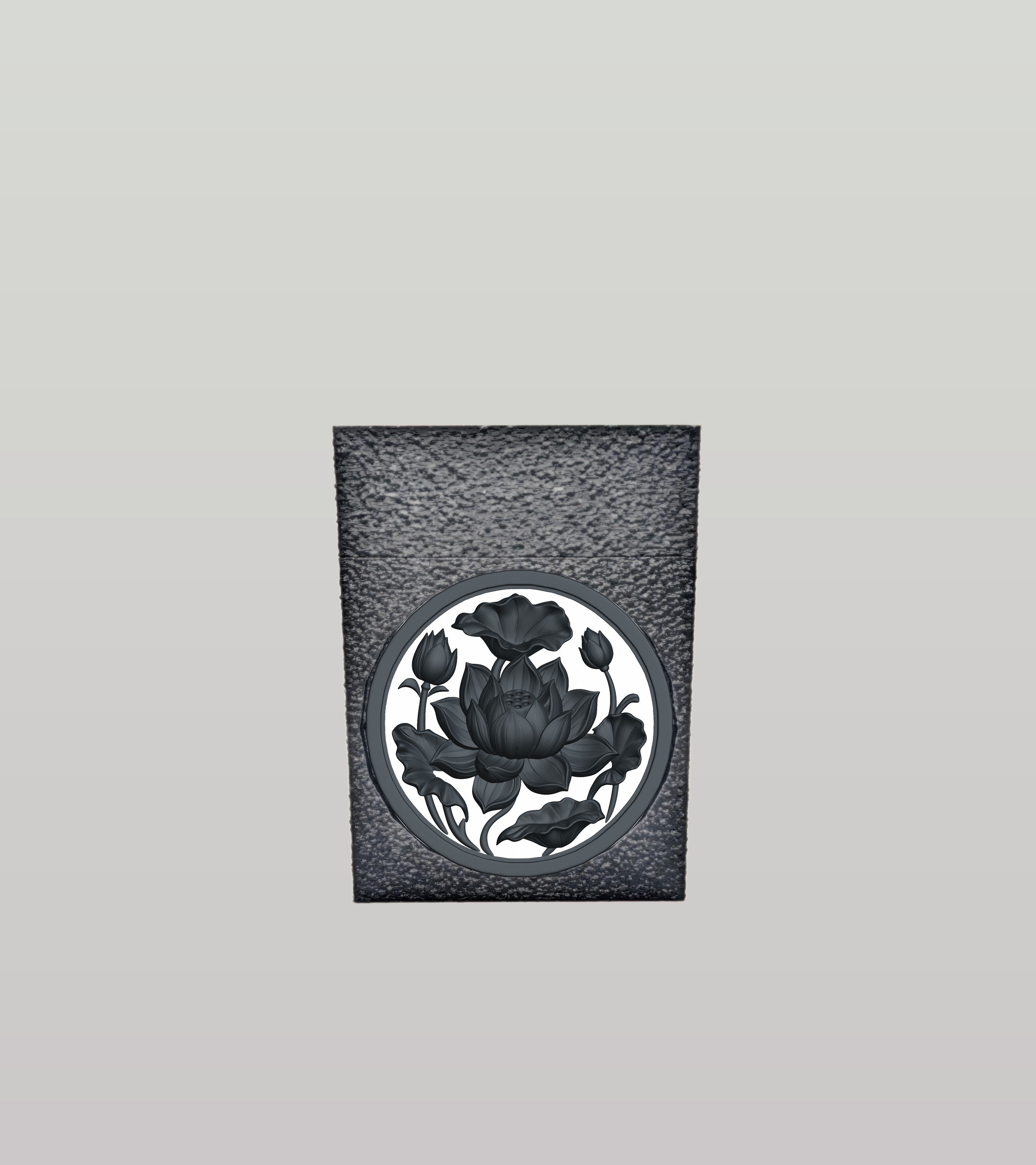Lotus Card Box — Black