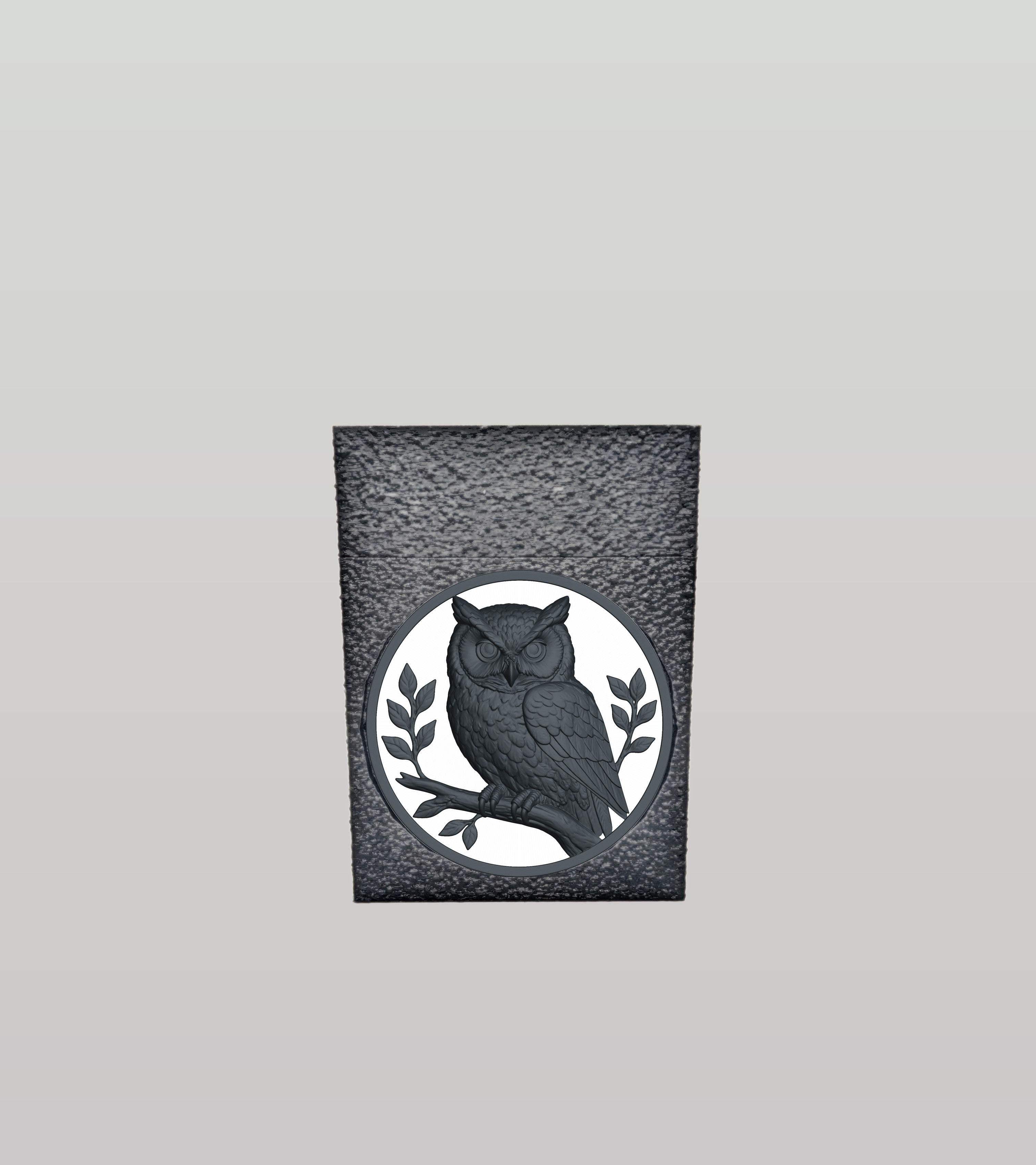 Owl Card Box — Black