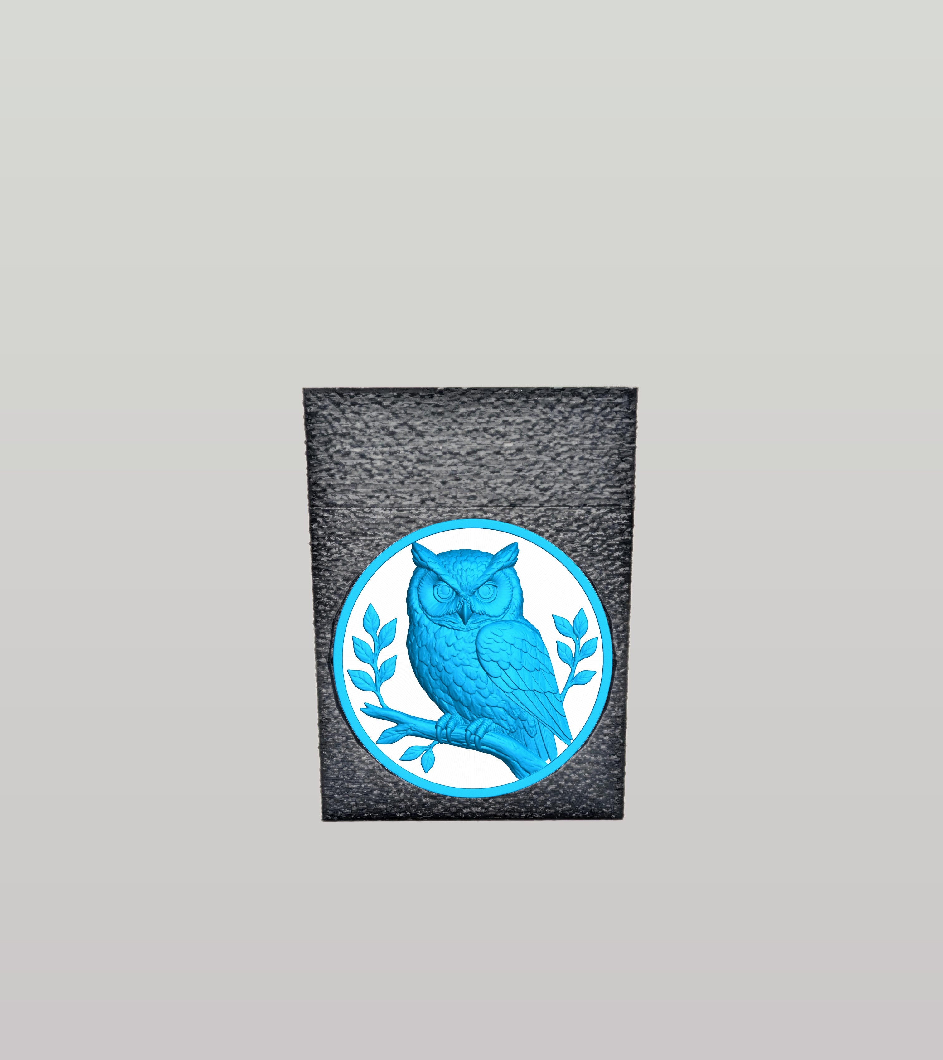 Owl Card Box — Black