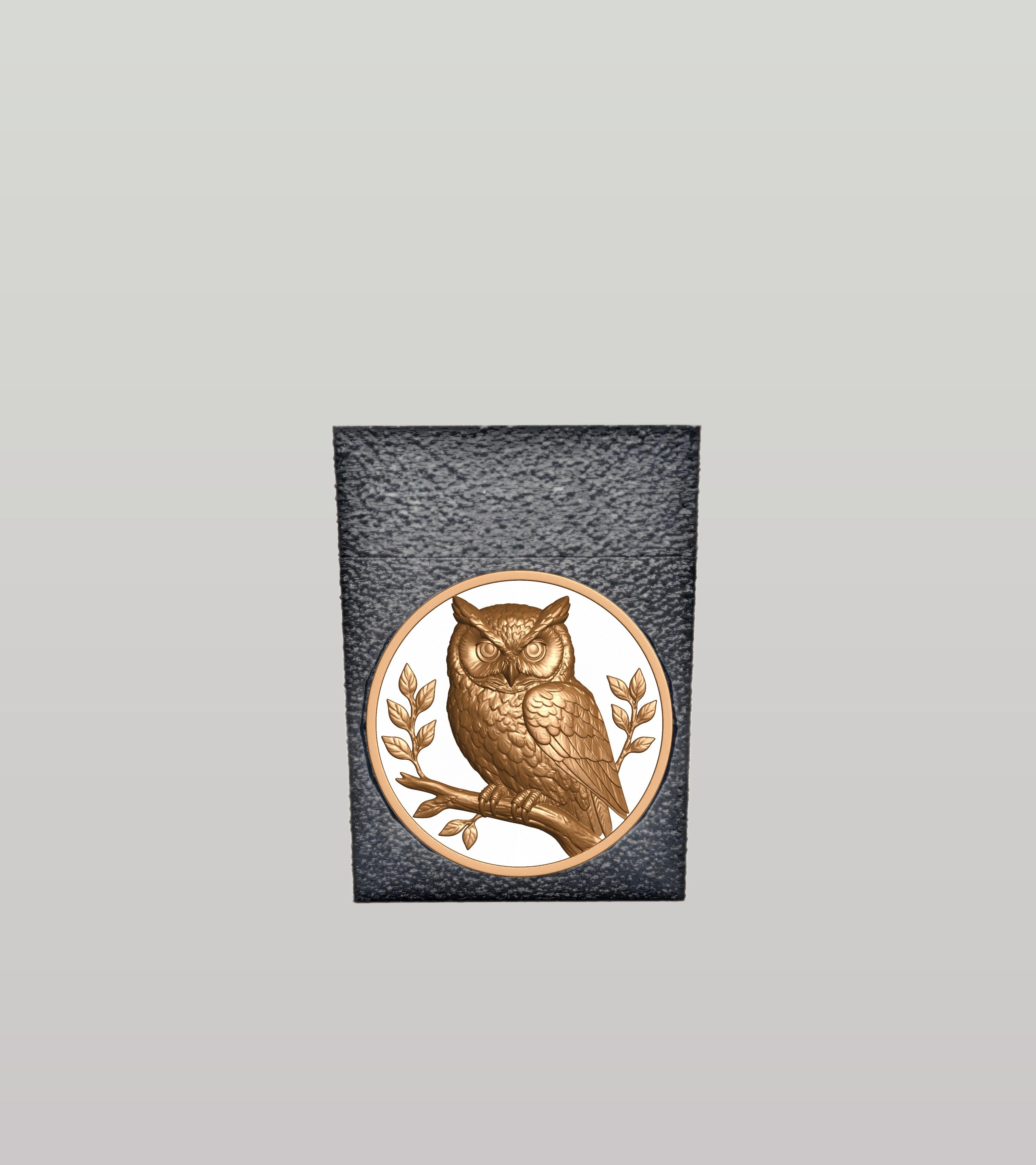 Owl Card Box — Black