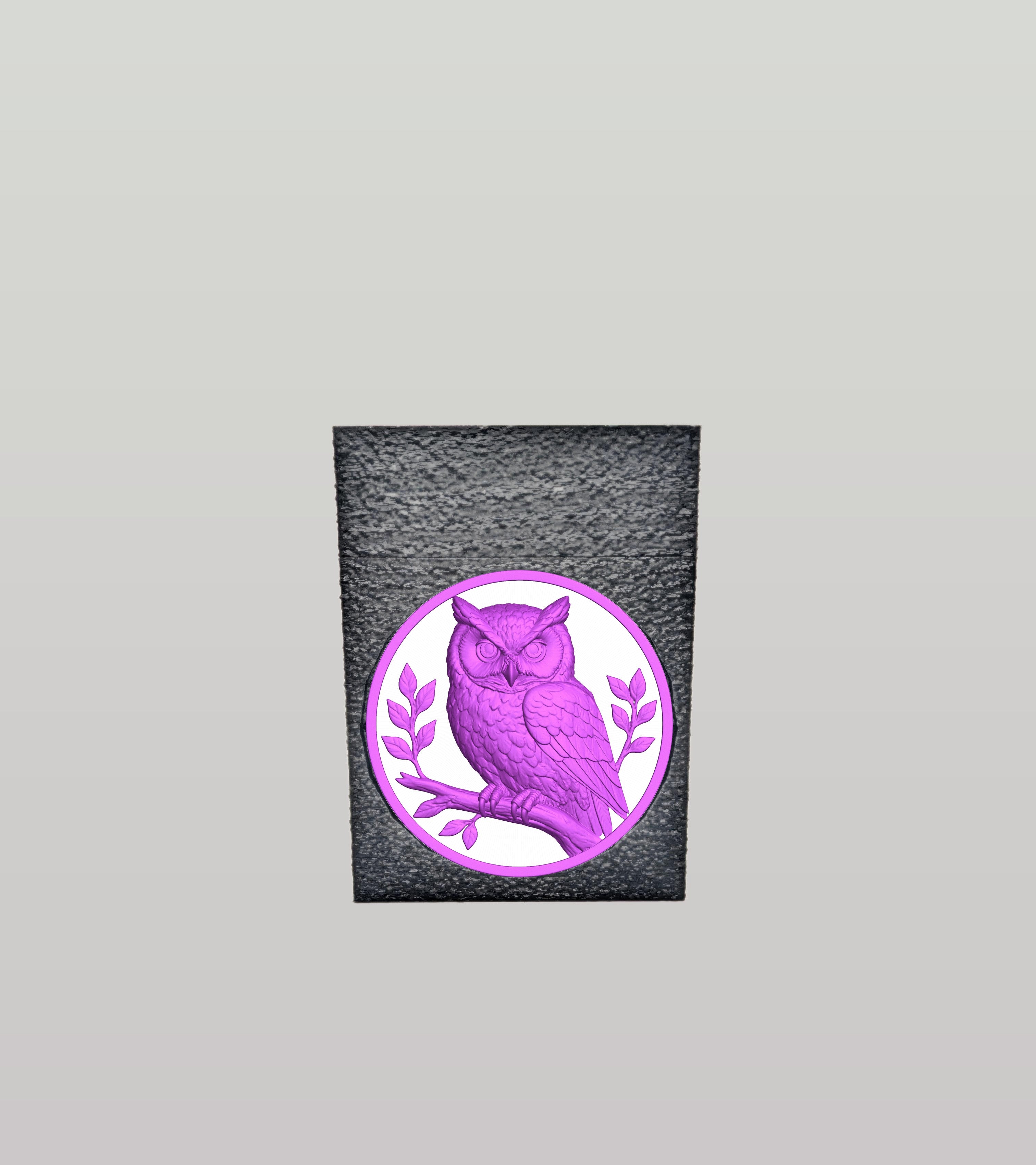 Owl Card Box — Black