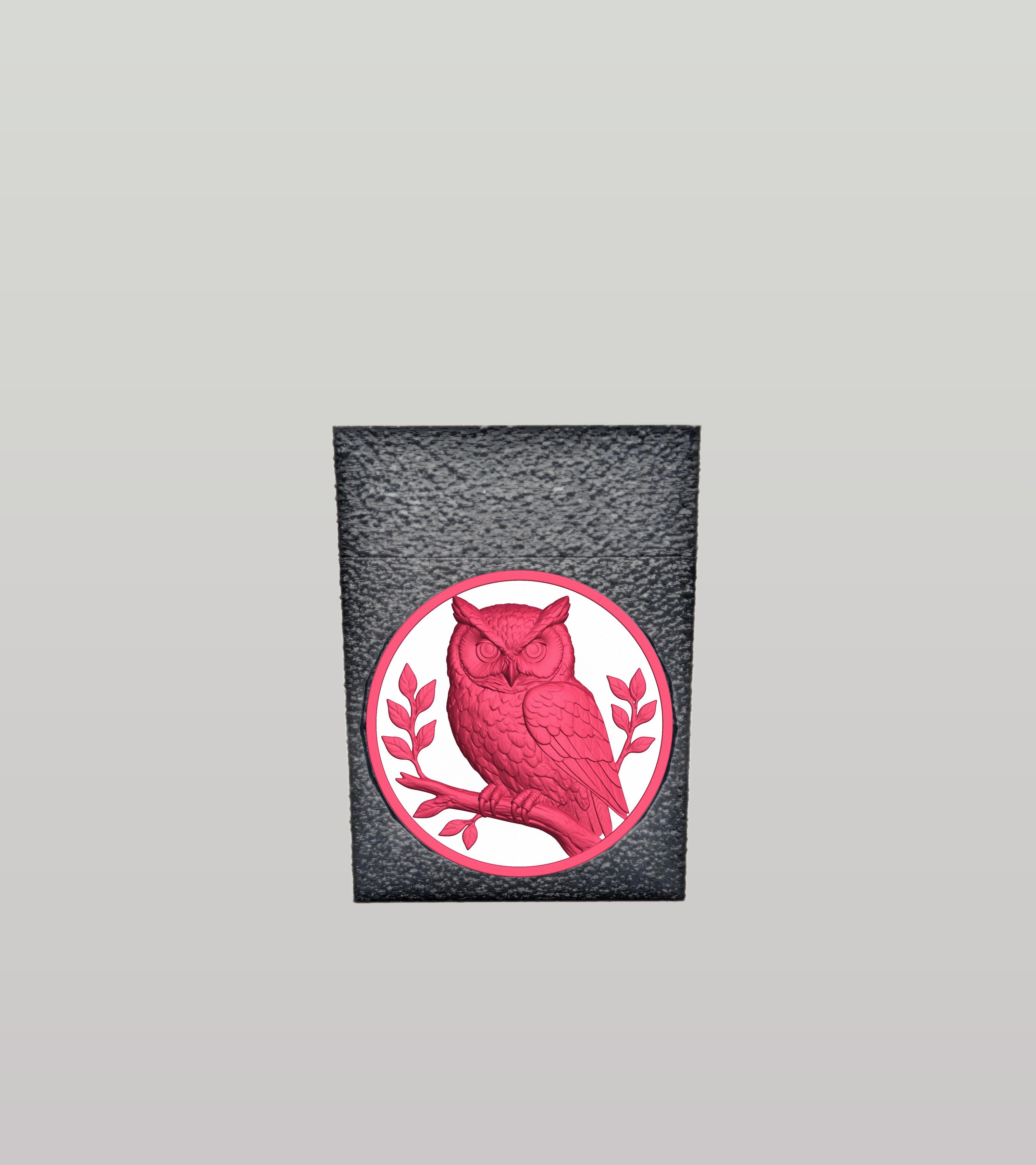 Owl Card Box — Black