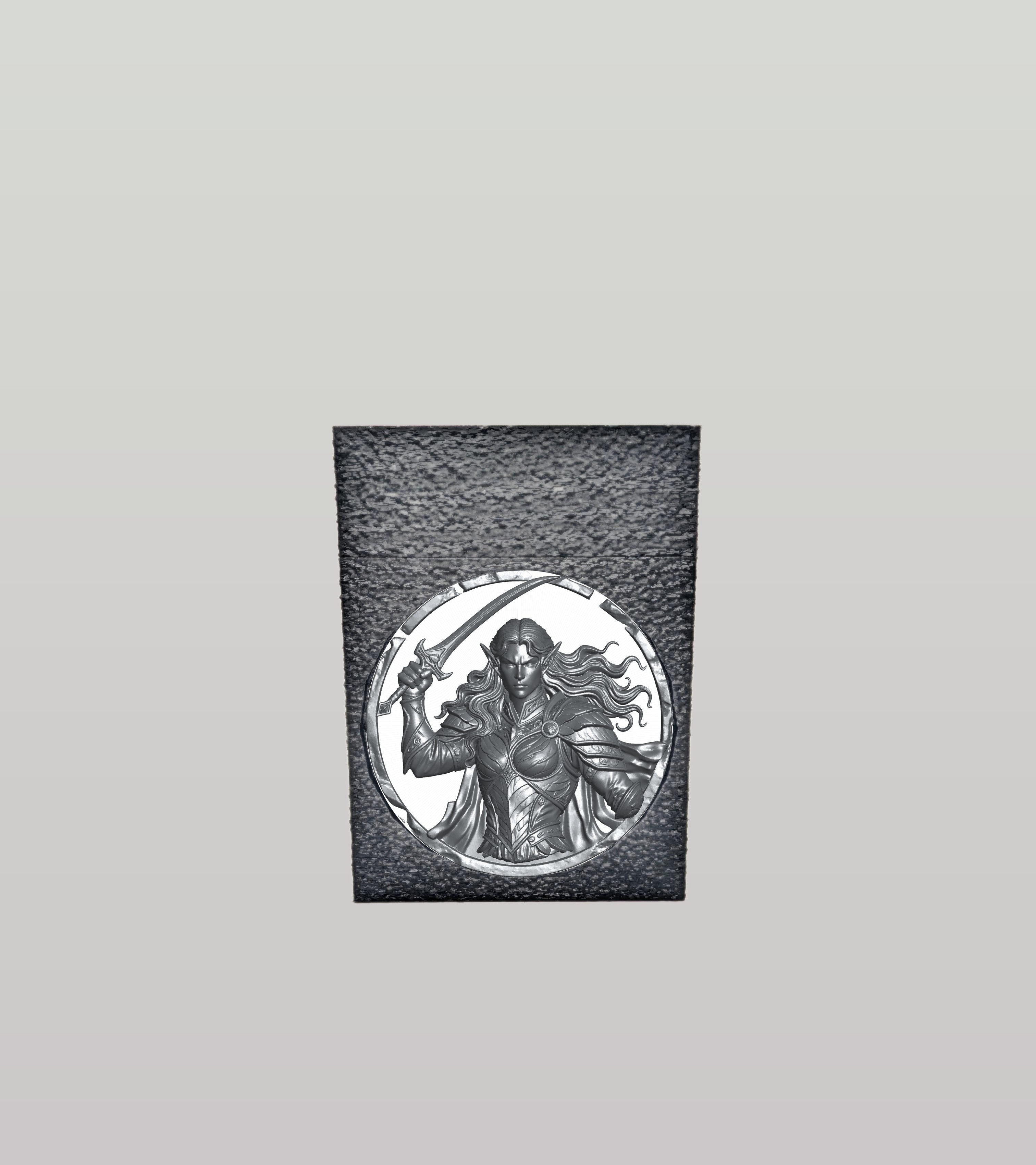 Elvish Warrior Card Box — Black
