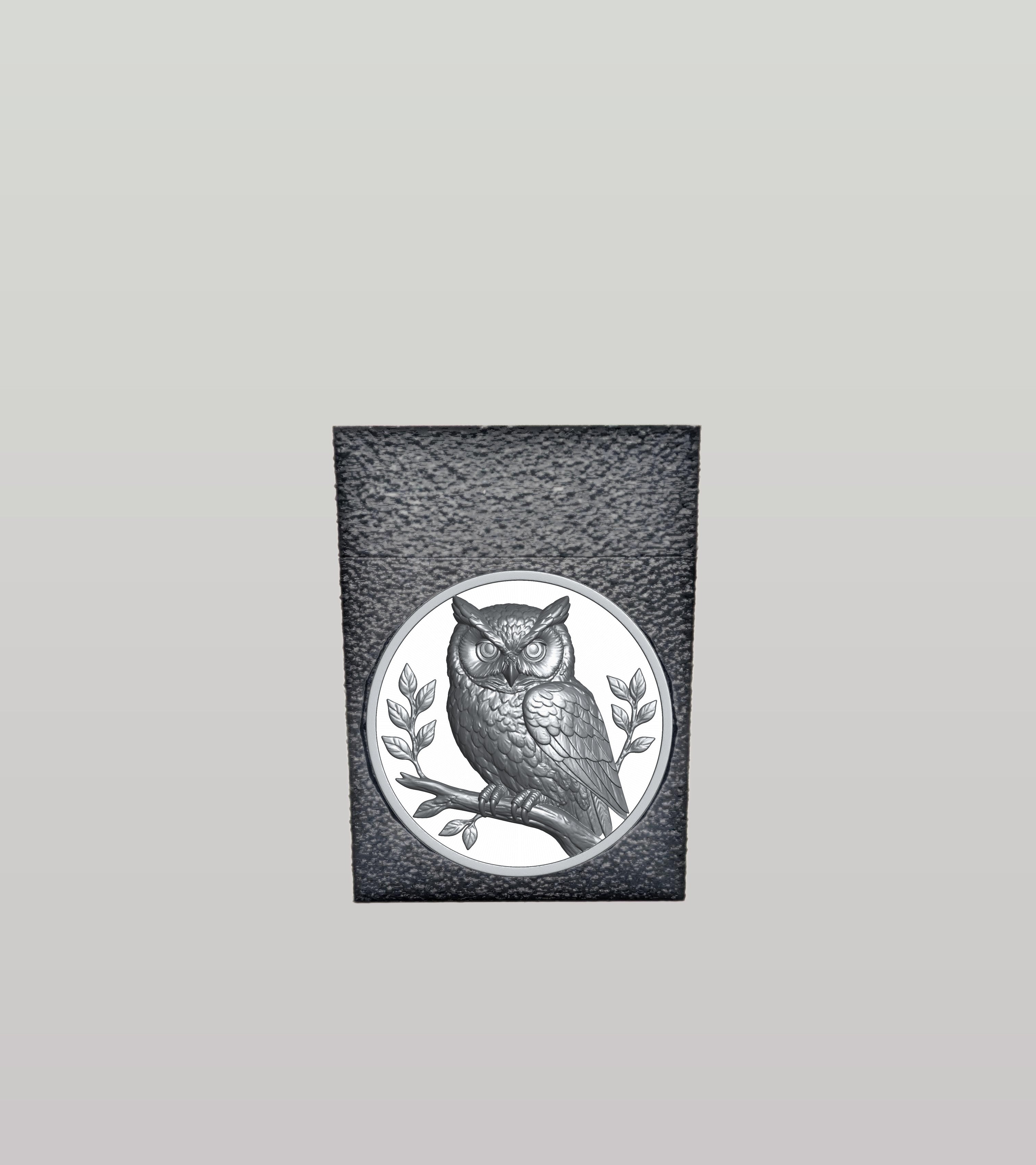 Owl Card Box — Black