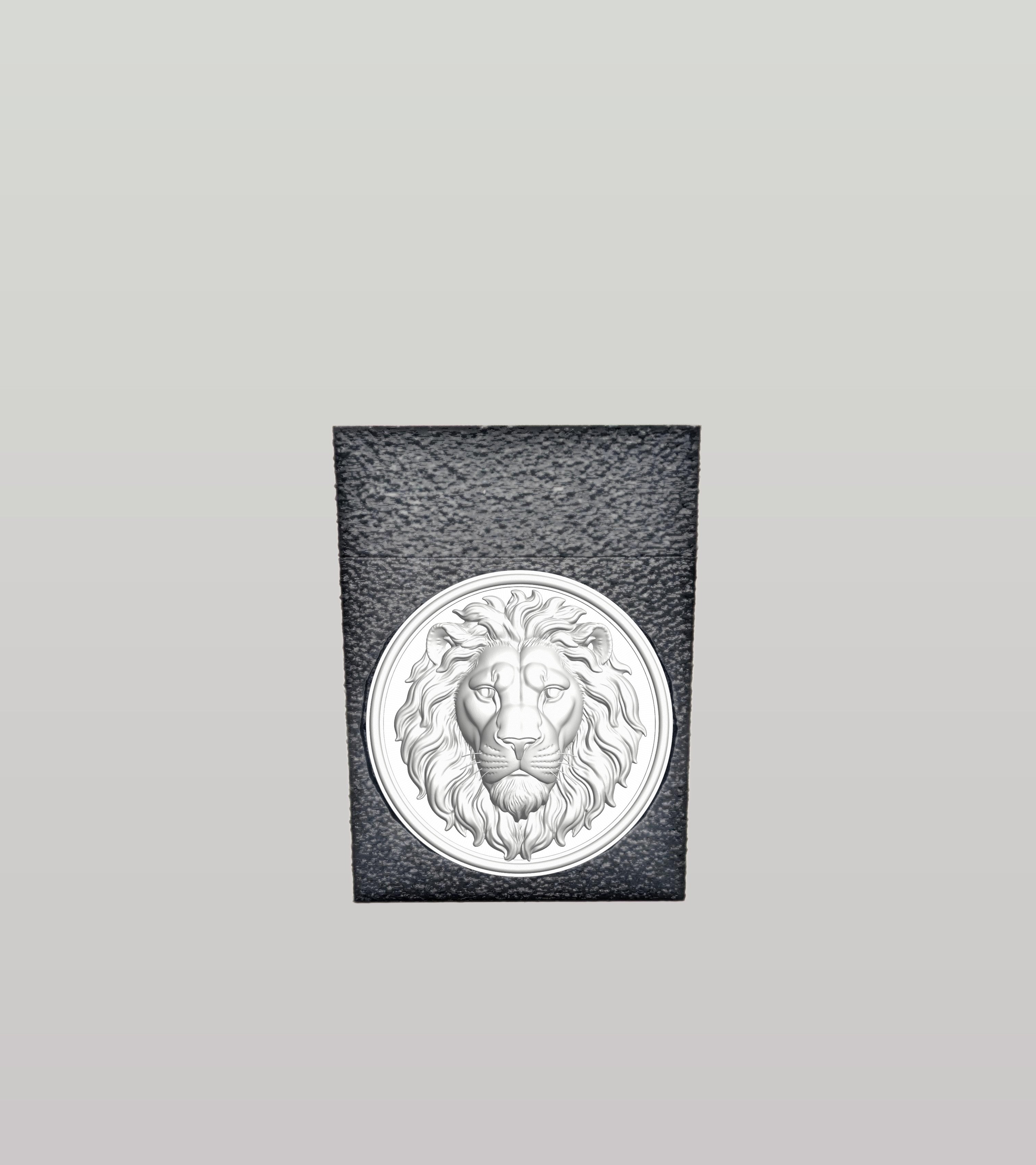 Lion Card Box — Black