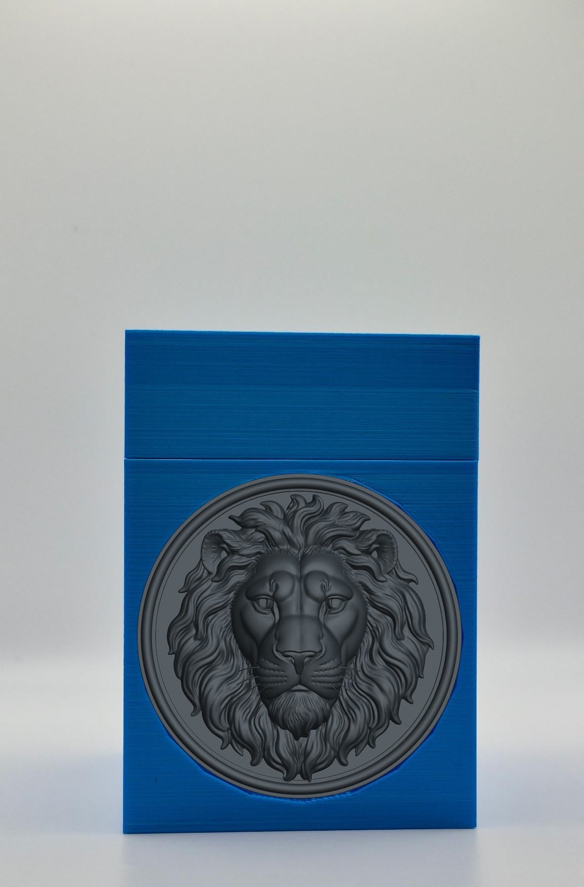 Lion Card Box — Blue