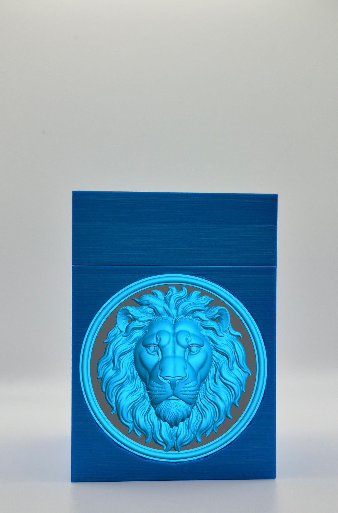 Lion Card Box — Blue