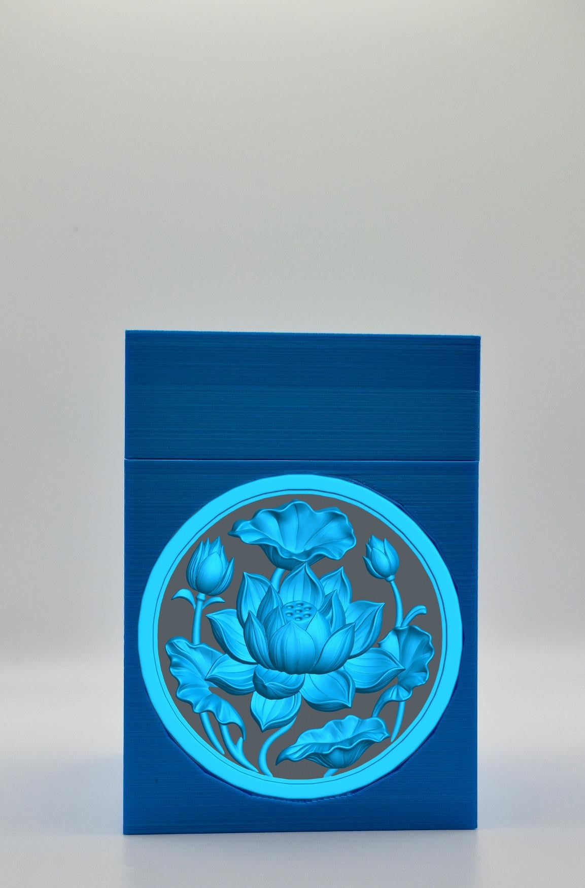 Lotus Card Box — Blue