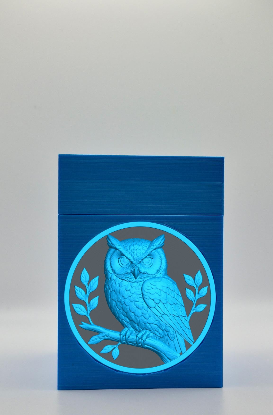 Owl Card Box — Blue