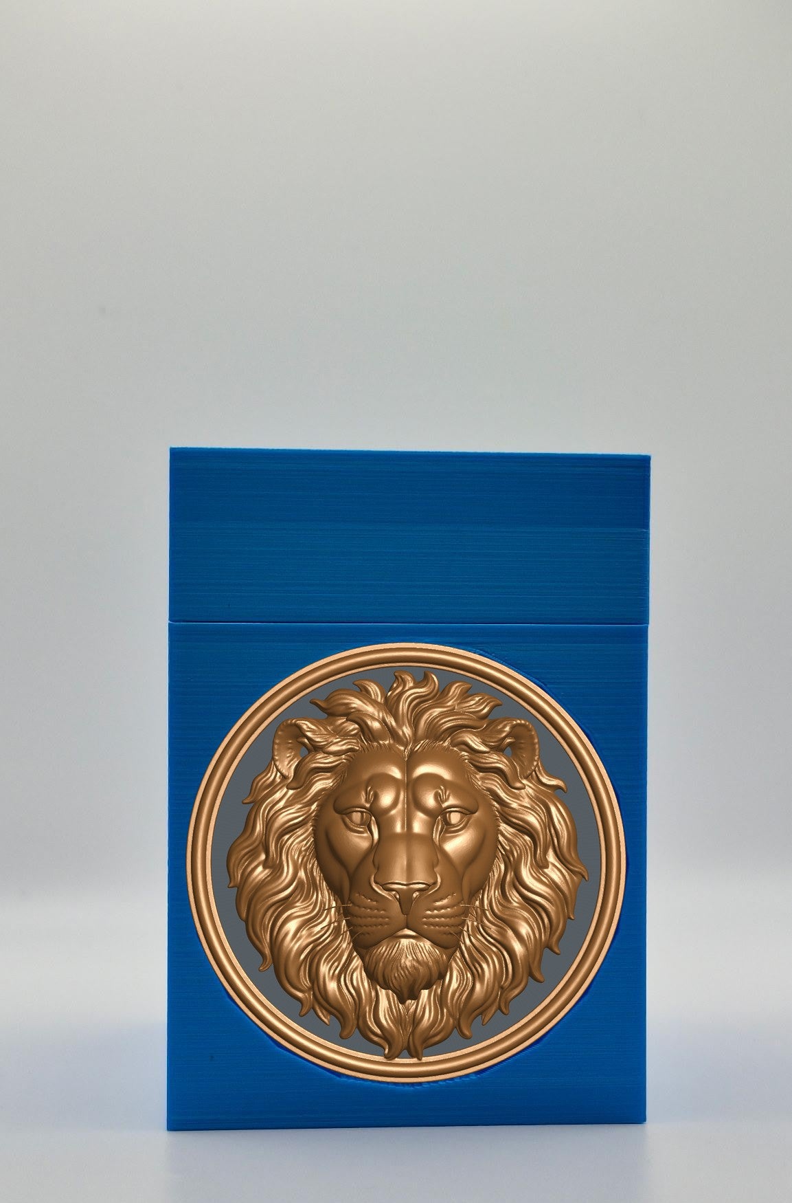Lion Card Box — Blue