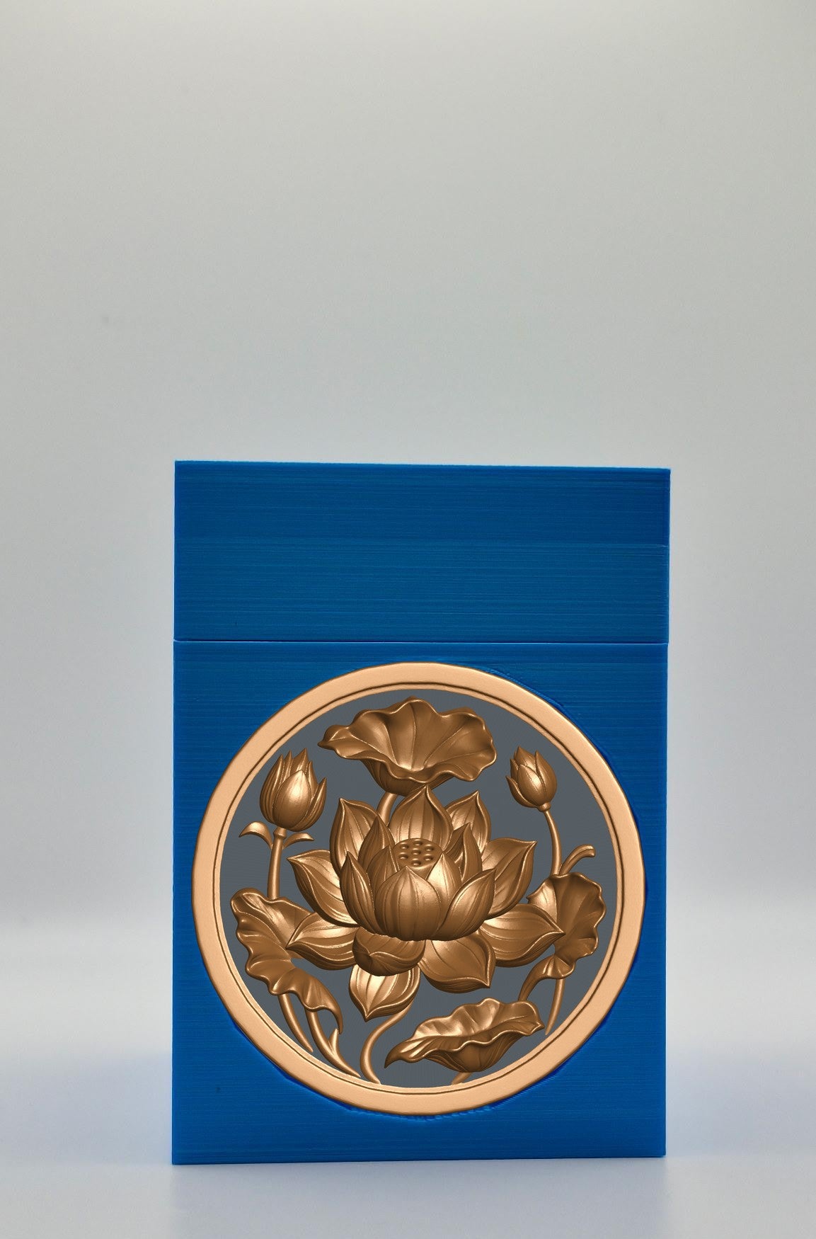 Lotus Card Box — Blue