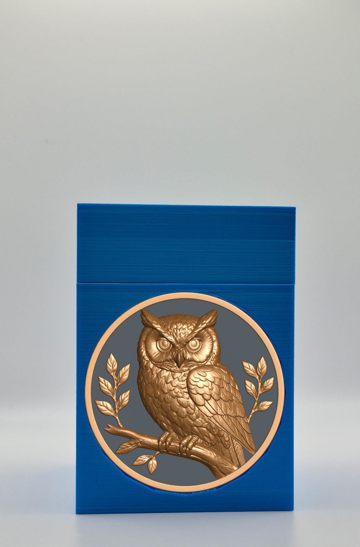 Owl Card Box — Blue