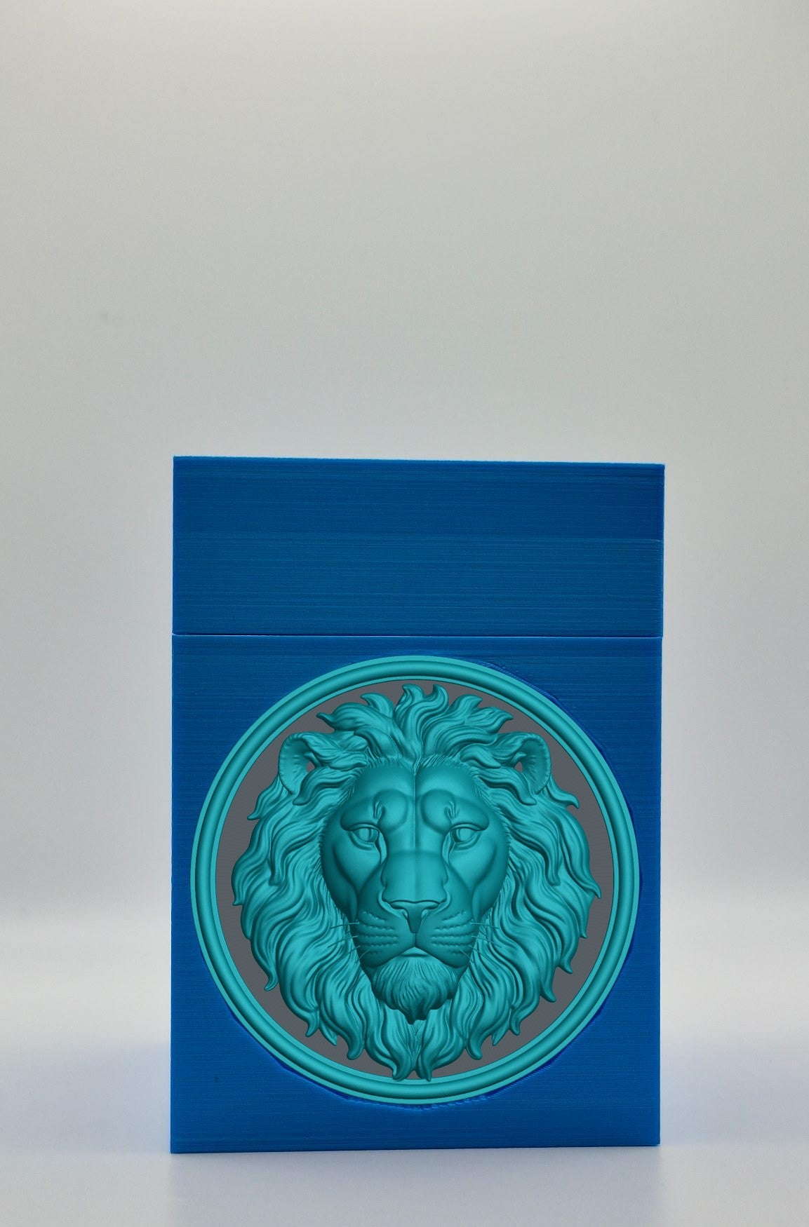 Lion Card Box — Blue