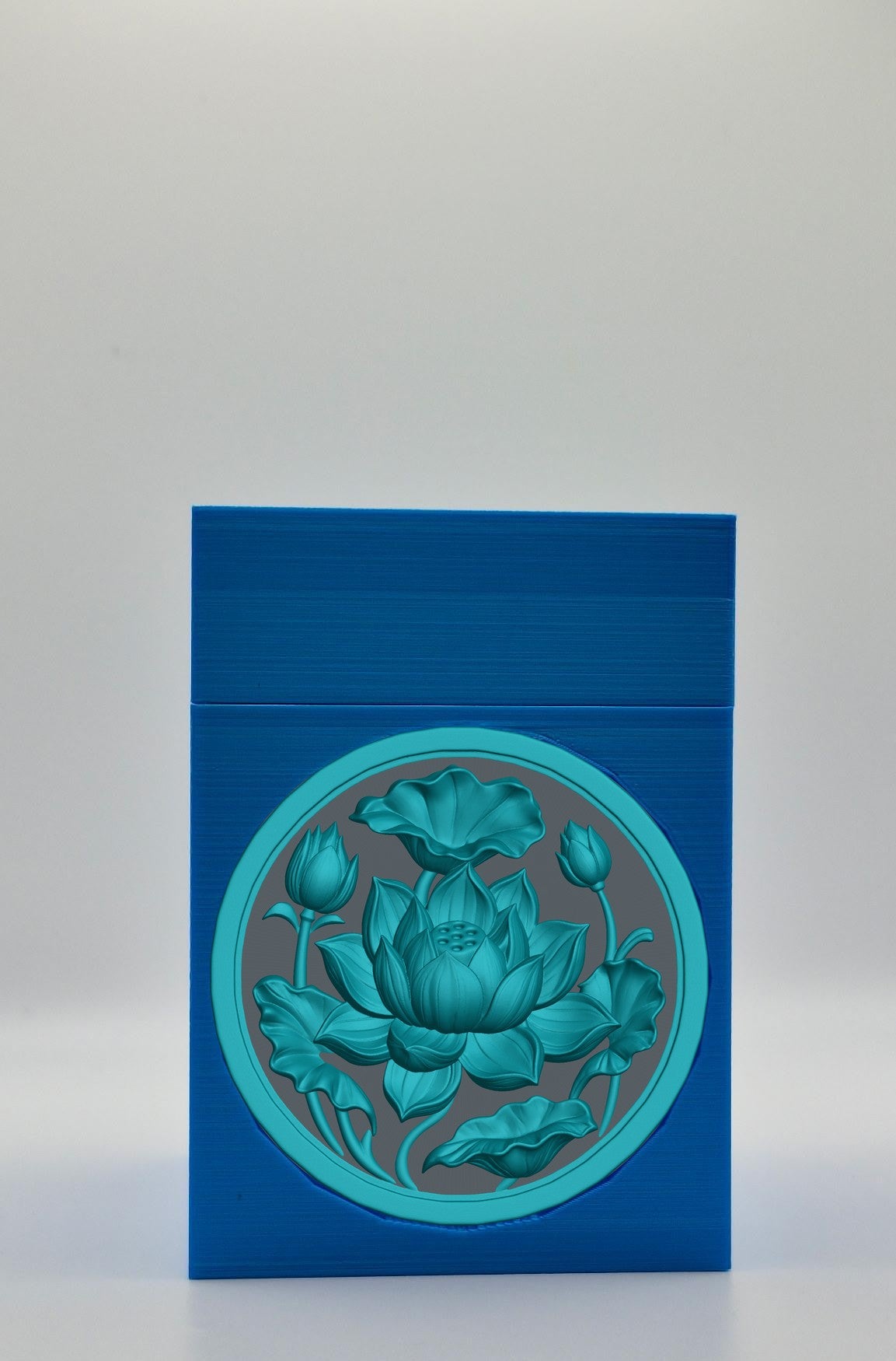 Lotus Card Box — Blue