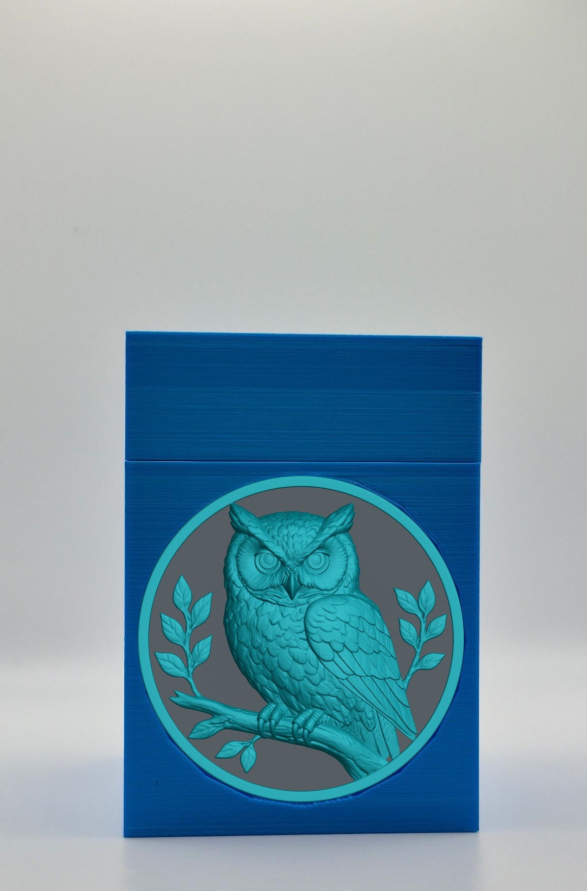 Owl Card Box — Blue