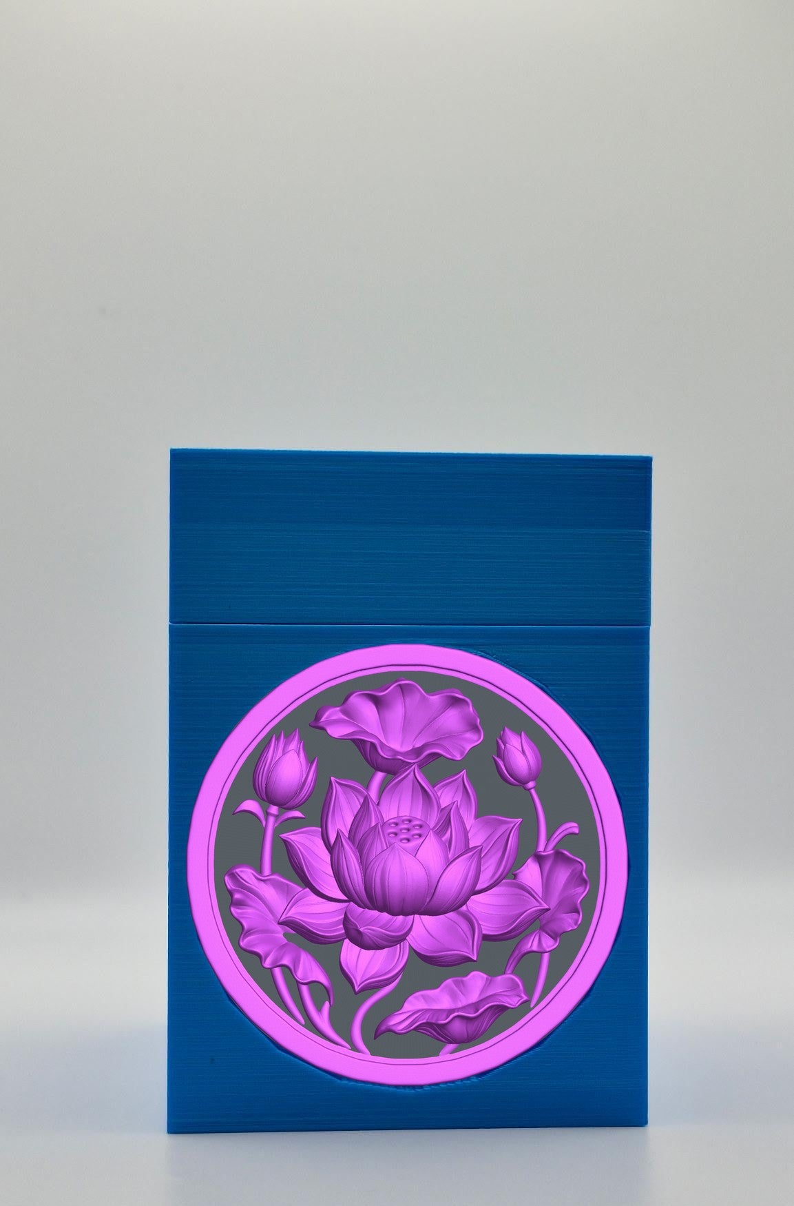 Lotus Card Box — Blue