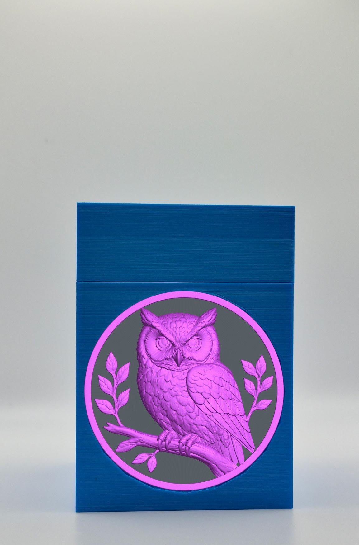 Owl Card Box — Blue