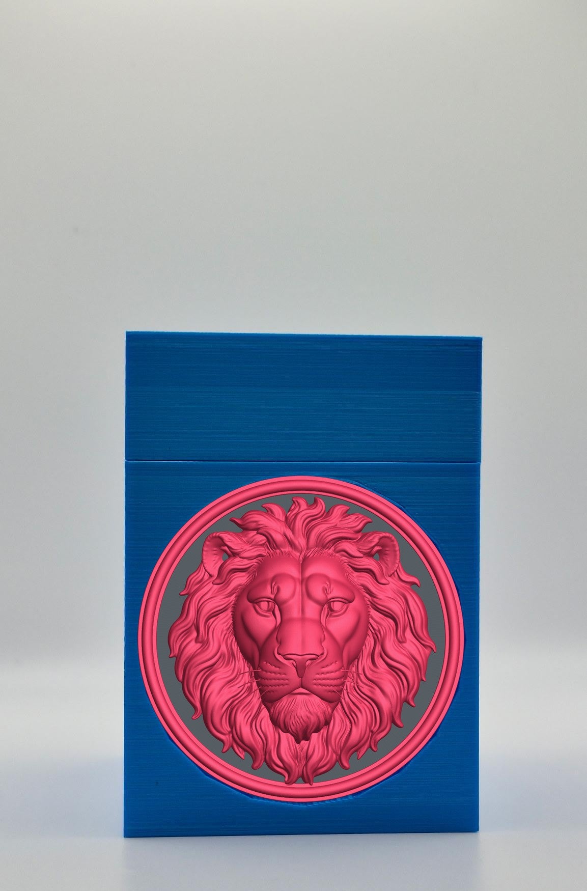 Lion Card Box — Blue