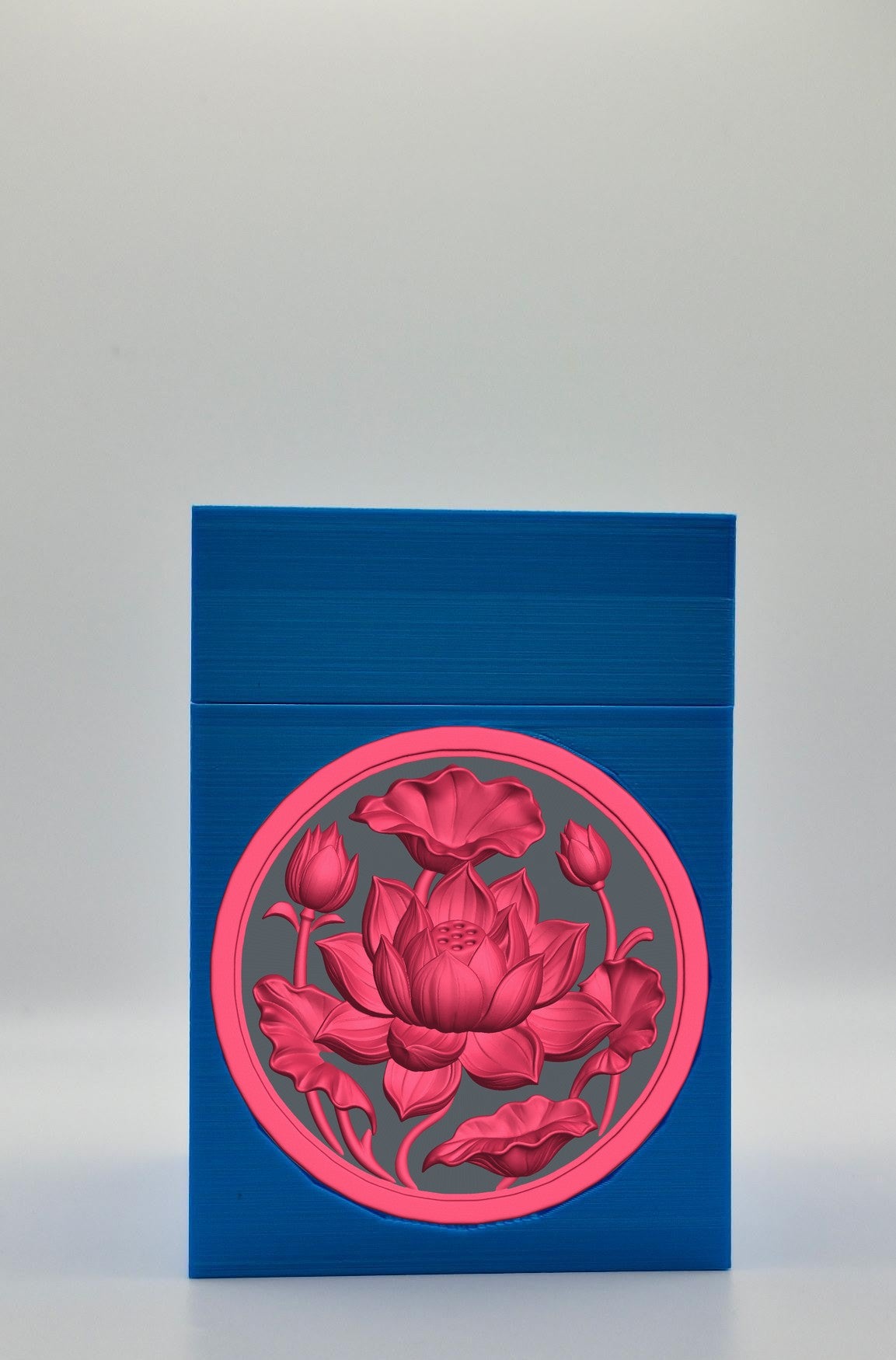 Lotus Card Box — Blue