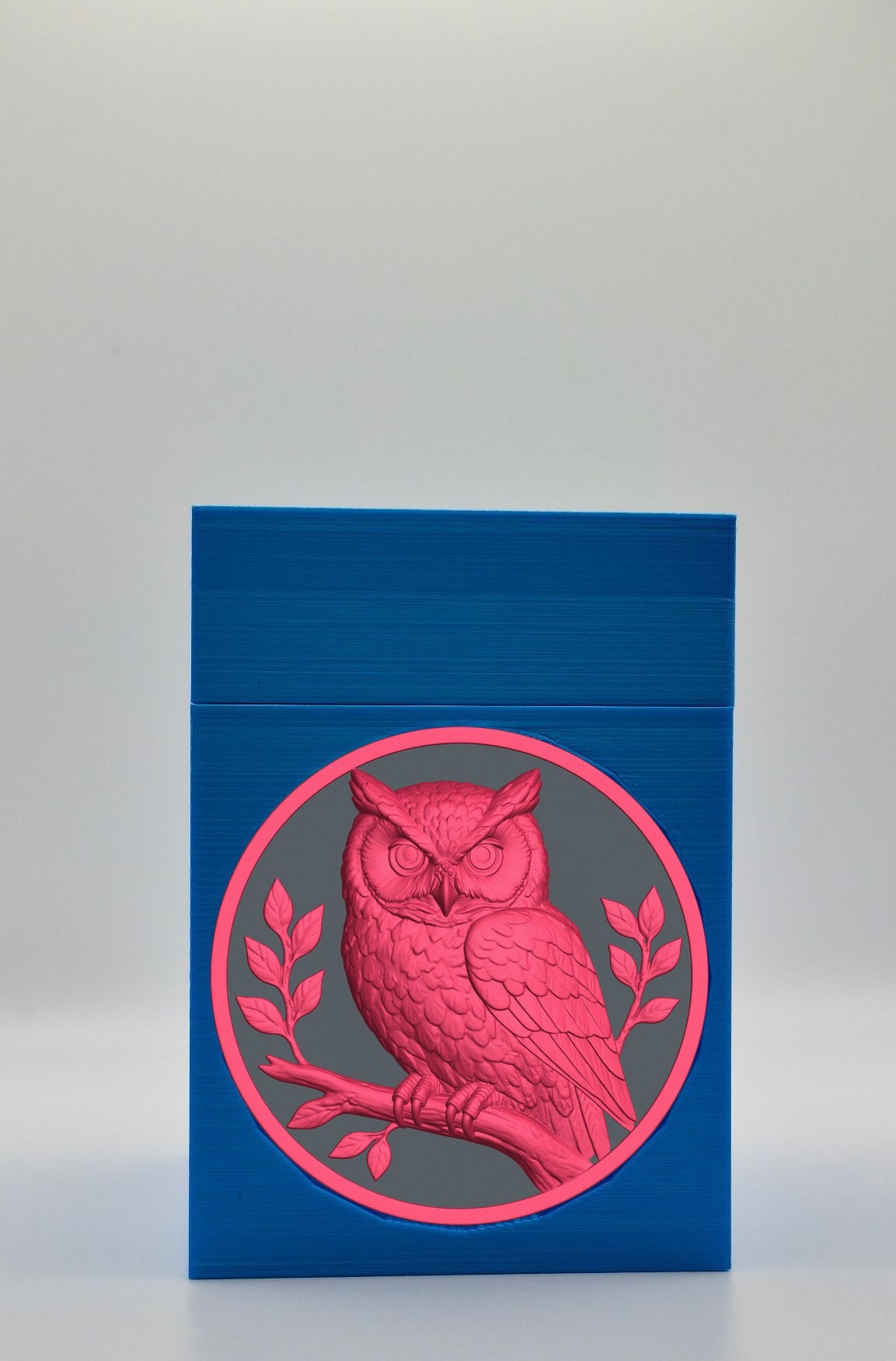 Owl Card Box — Blue
