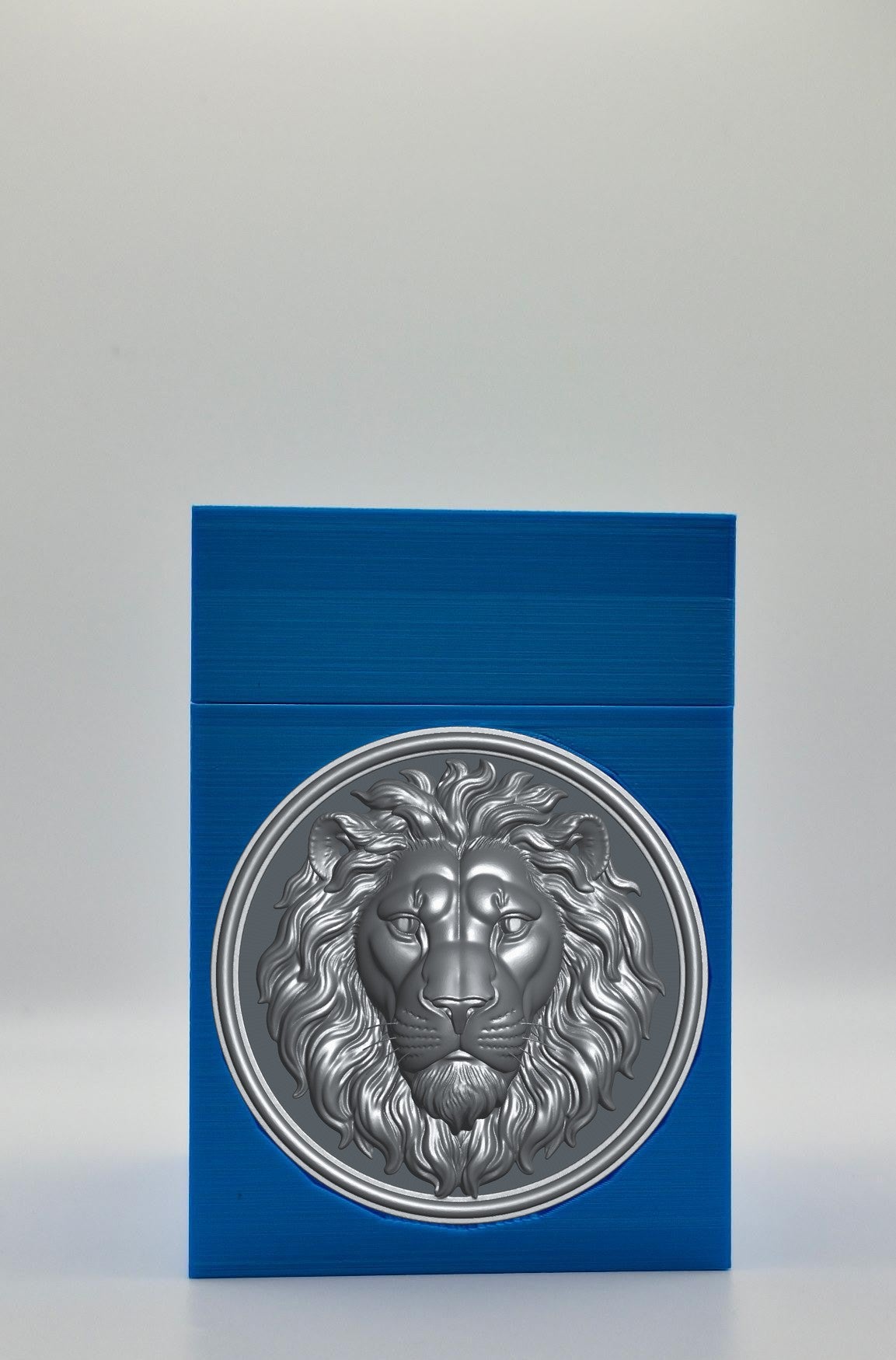 Lion Card Box — Blue
