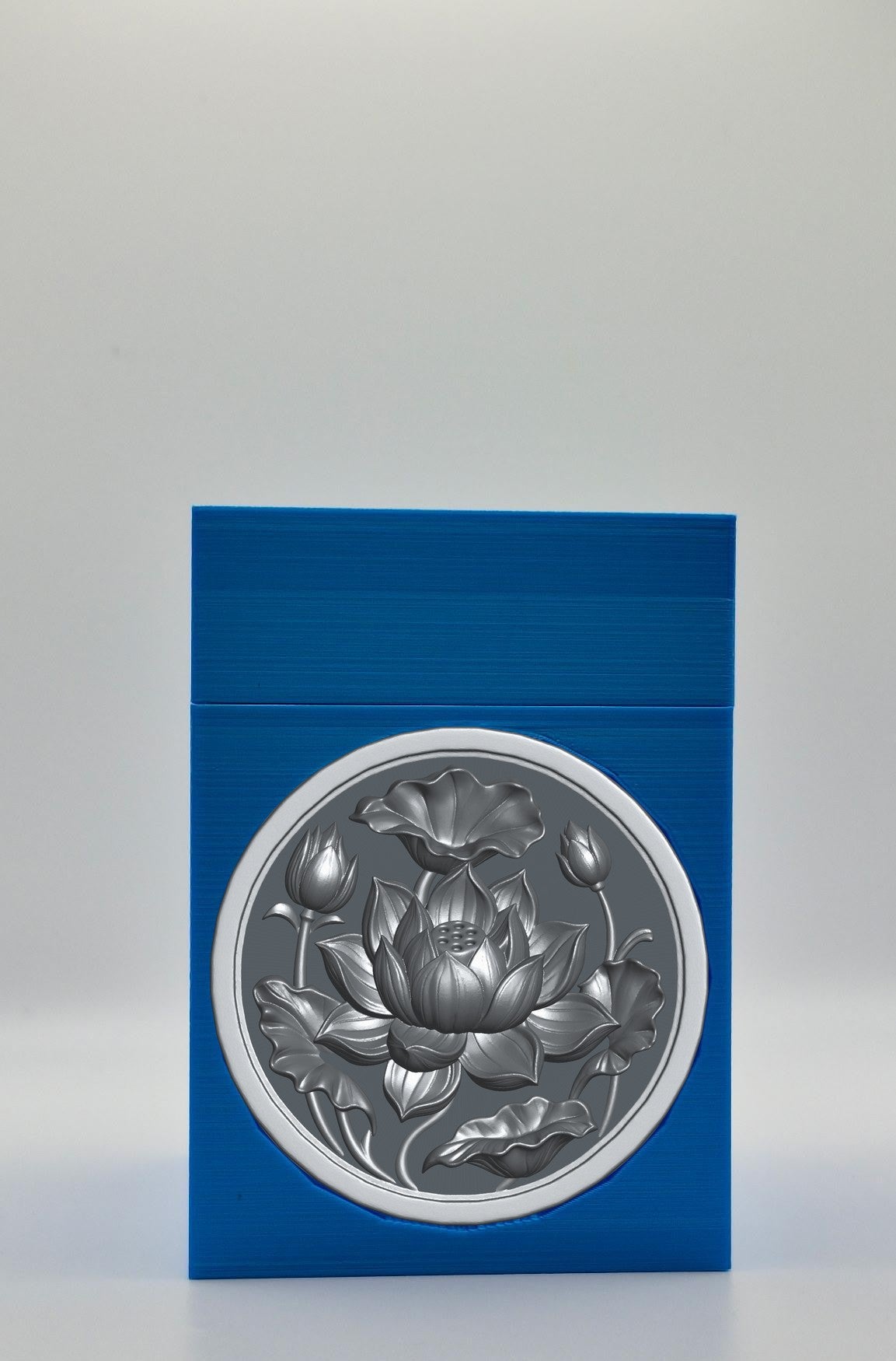 Lotus Card Box — Blue