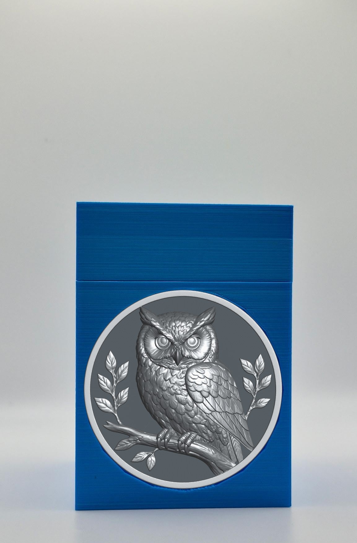 Owl Card Box — Blue