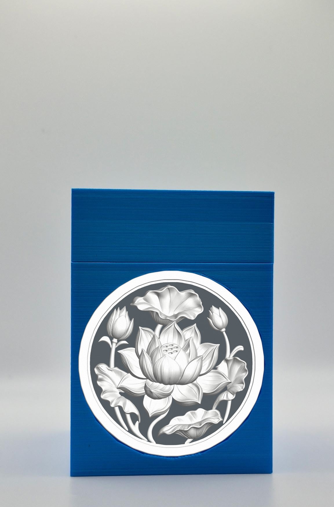 Lotus Card Box — Blue
