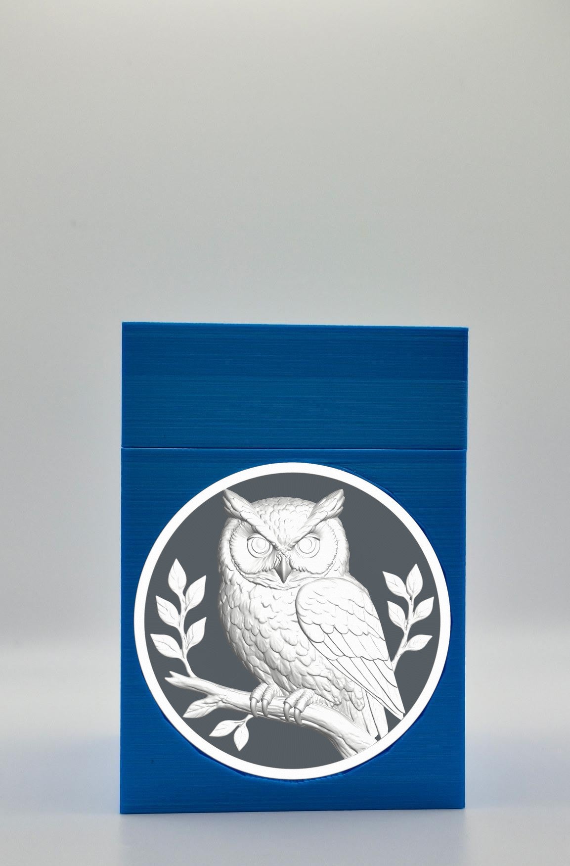 Owl Card Box — Blue