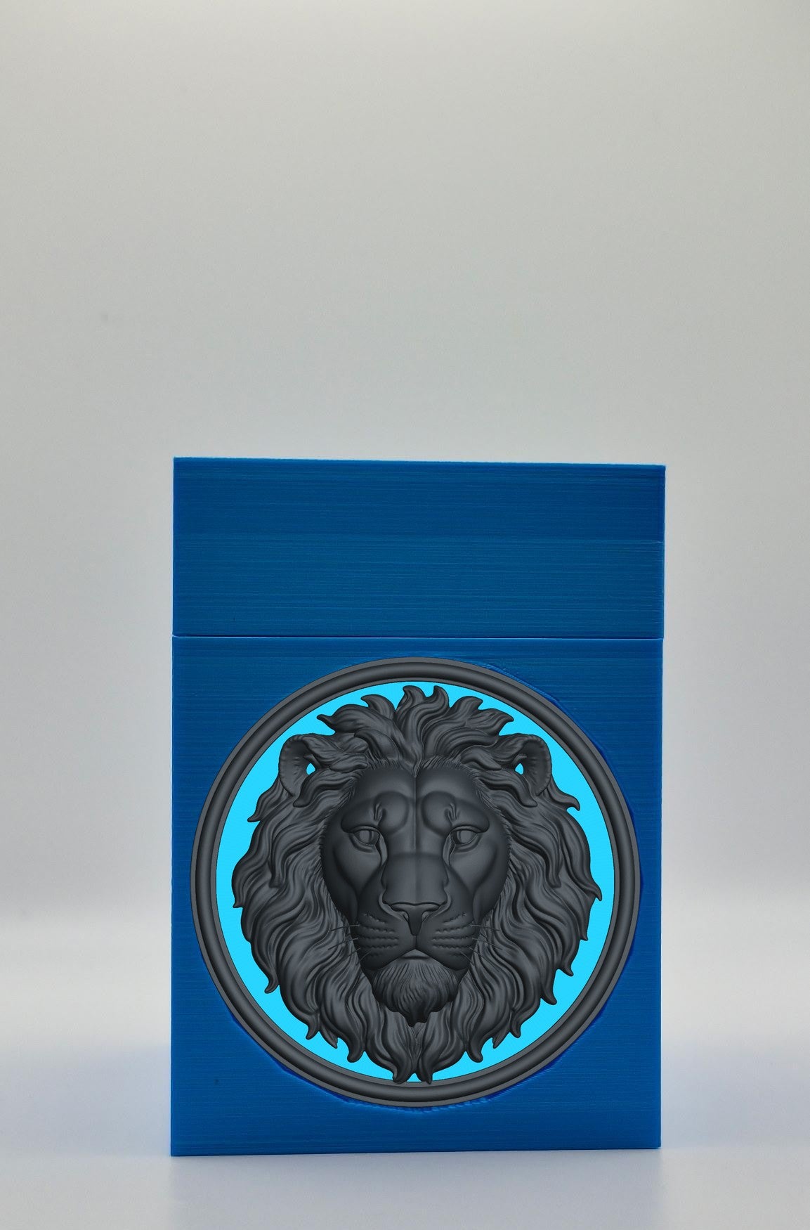 Lion Card Box — Blue