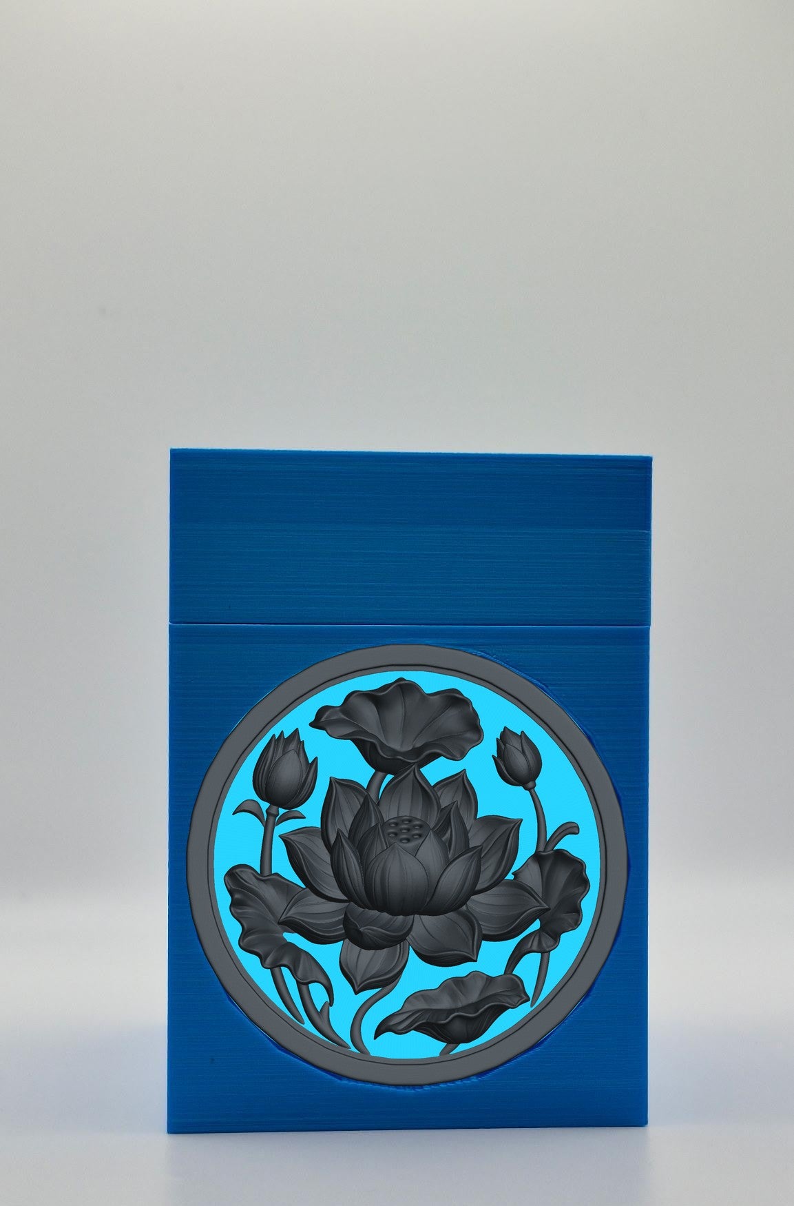 Lotus Card Box — Blue