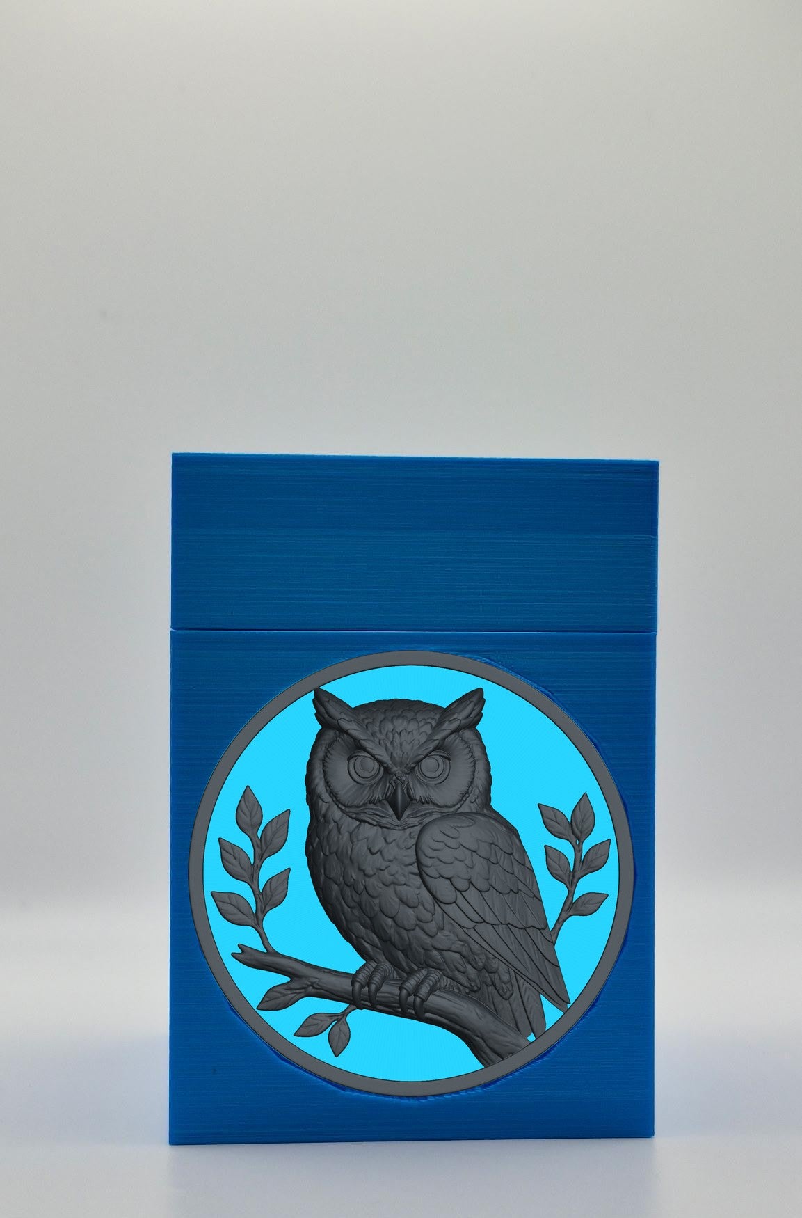 Owl Card Box — Blue