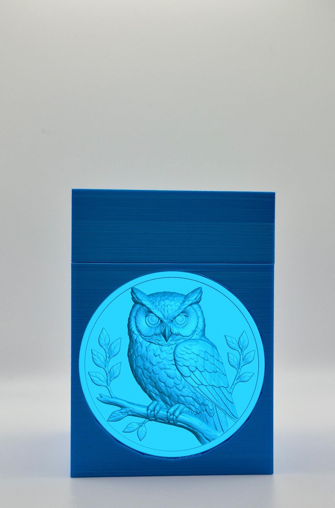 Owl Card Box — Blue