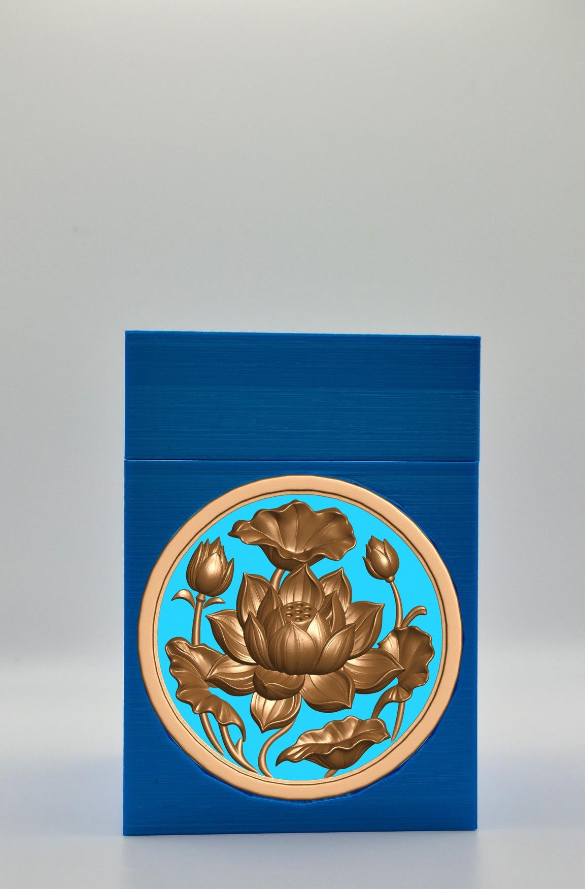 Lotus Card Box — Blue