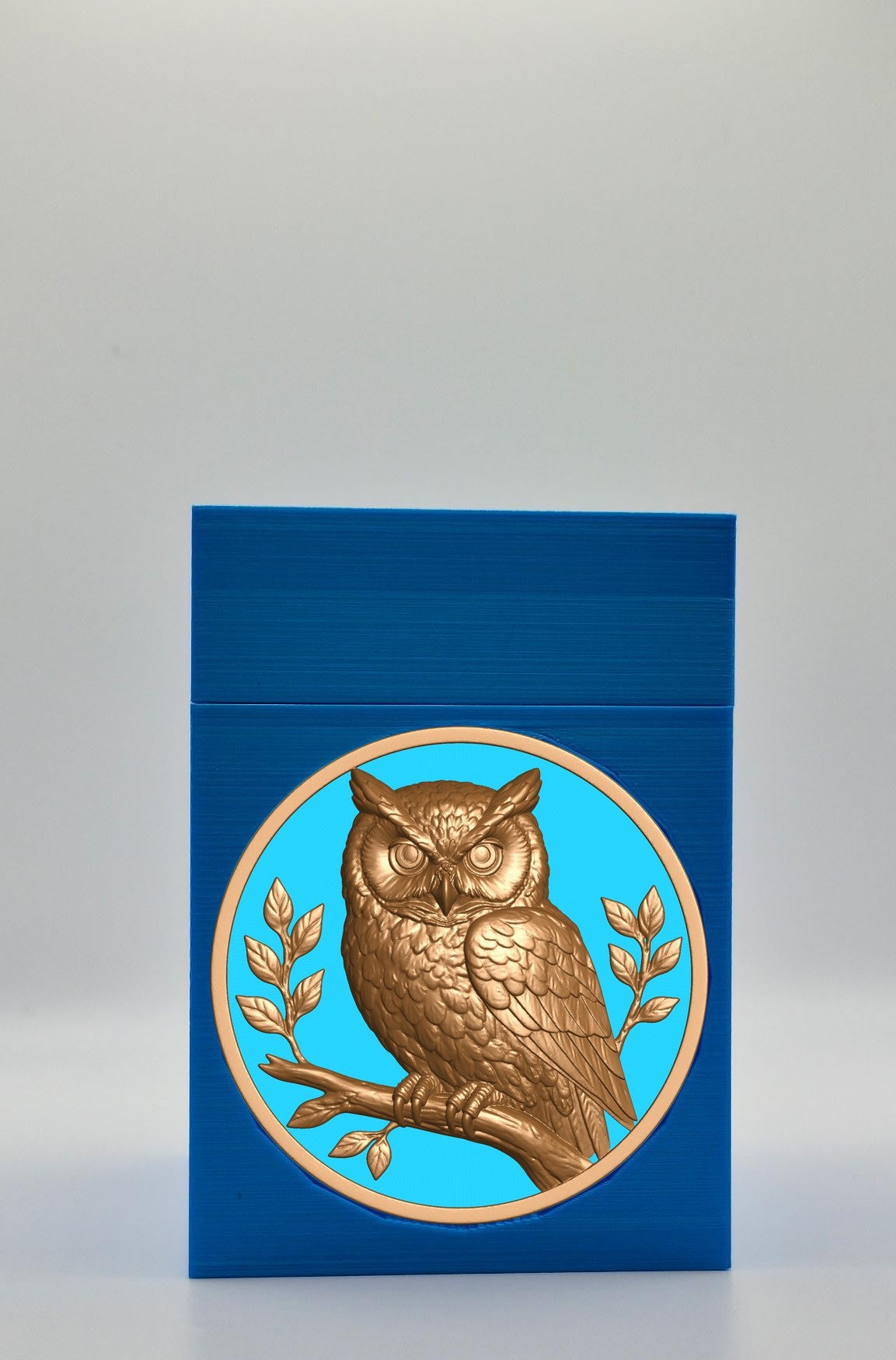 Owl Card Box — Blue