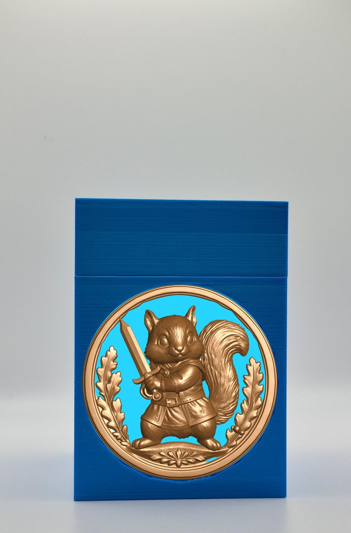 Squirrel Card Box — Blue