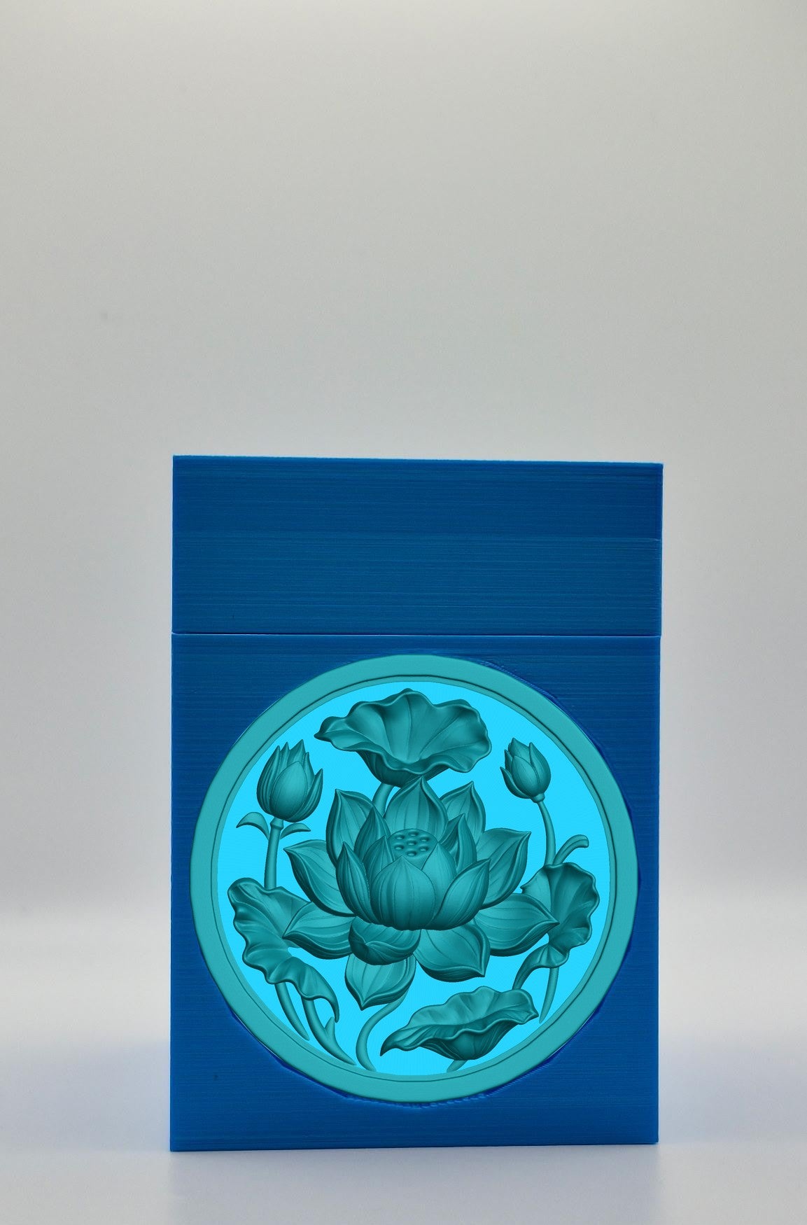 Lotus Card Box — Blue